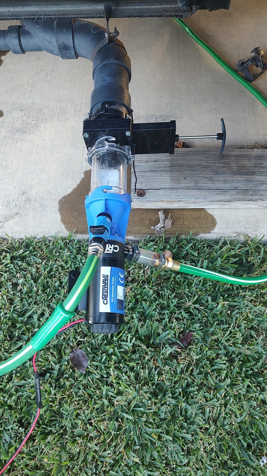 CrestWave RV Macerator Pump - Fast 4-Minute Emptying for RV & Boat Tanks | 12GPM, 10FT Lift | 12V 144W Copper Motor, SK5 Blades, Full Protection Kit | Hose Included customer photo 1