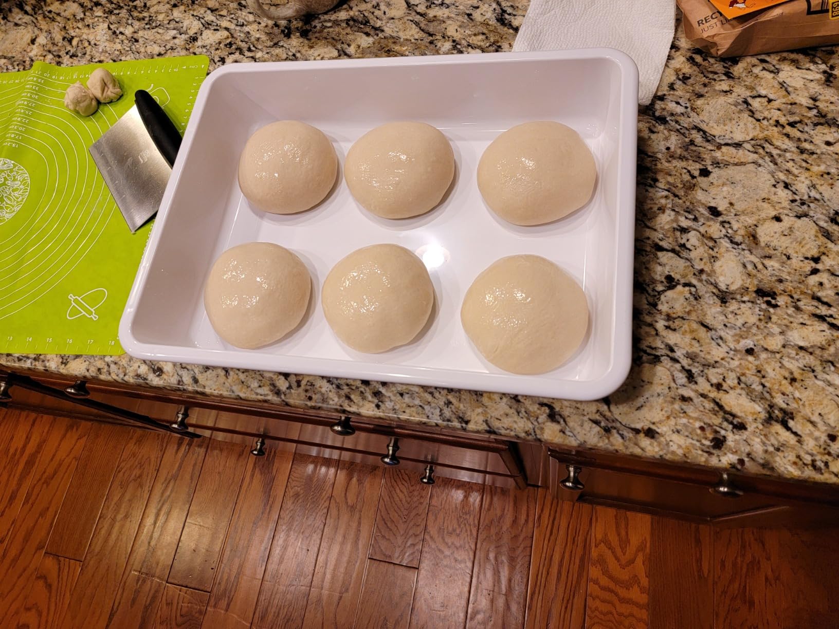 Hans Grill Pizza Dough Proofing Box - Pack of 2 Stackable BPA-Free Trays with Covers - Perfect as a Bread Proofing Box and Dough Container - Premium Quality Pizza Storage Container (2 Pack Large) customer photo 1