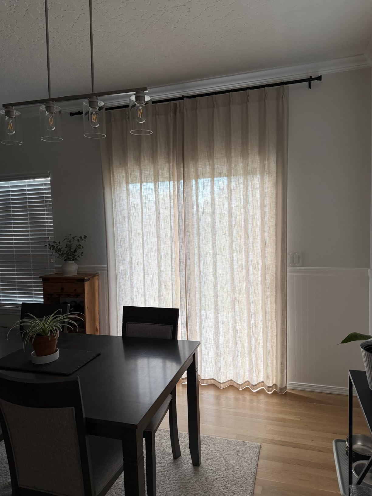 Natural Pinch Pleated Linen Curtains 84 Inch Length 2 Panels for Living Room Bedroom Textured Cream Ivory Birch Semi Sheer Boho Neutral Back Tab Pinch Pleat Hooks Rings Window Curtain 84 Inches Long customer photo 1