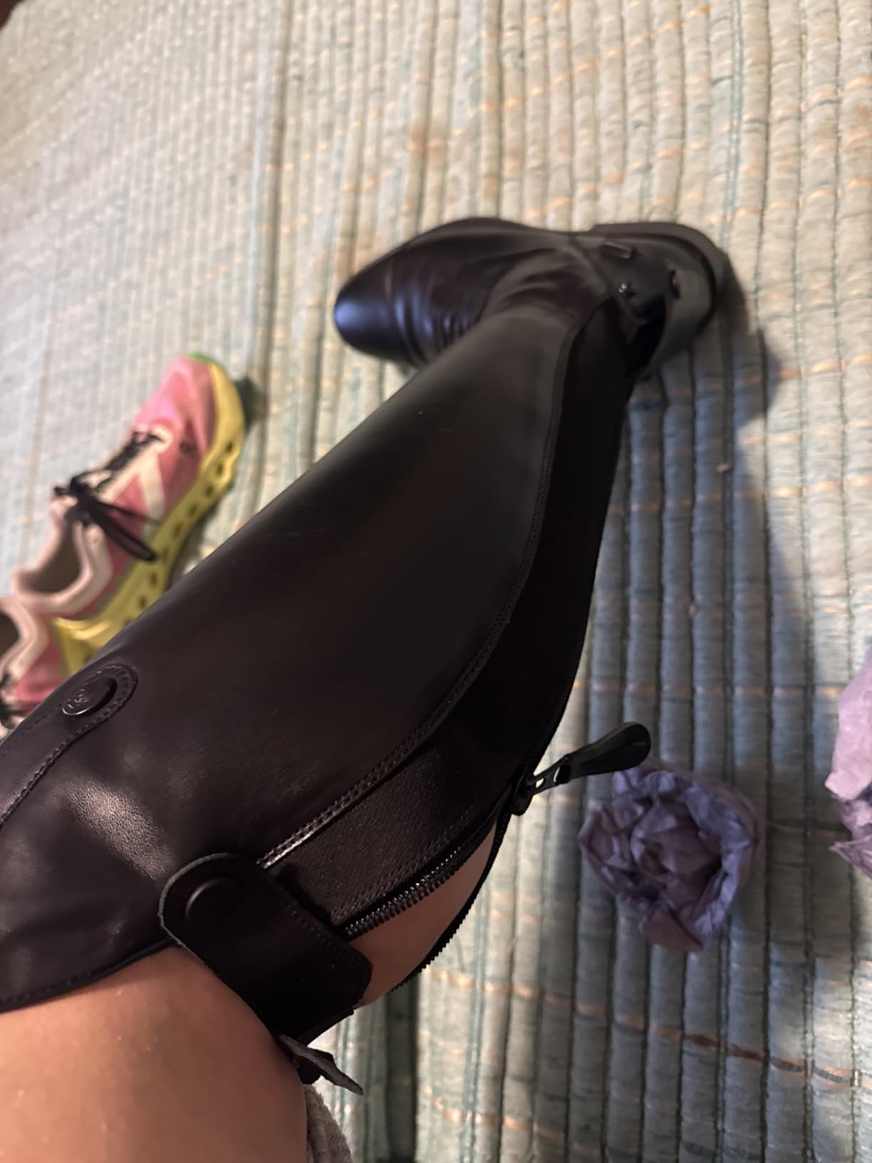 Equinavia Karina Synthetic Horse Riding Boots for Women, Comfortable, Classic Tall Equestrian Boots for Women, Durable, Elegant Color Black, with Reusable Shapers, for Show, Training, or Trail Riding customer photo 2