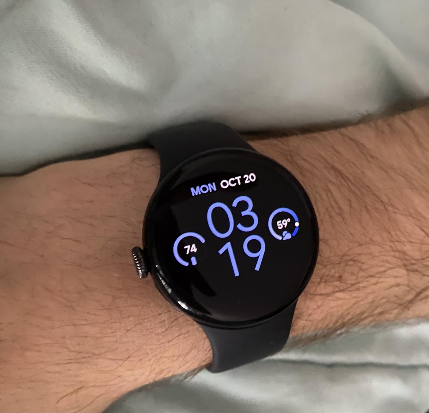 Google Pixel Watch 3 (45mm) 2024 Model - Android Smartwatch, Heart Rate Tracking, Fitbit Advanced Running, Fitness Insights, 24-Hour Battery - Matte Black Aluminum Case - Obsidian Band - Wi-Fi customer photo 1