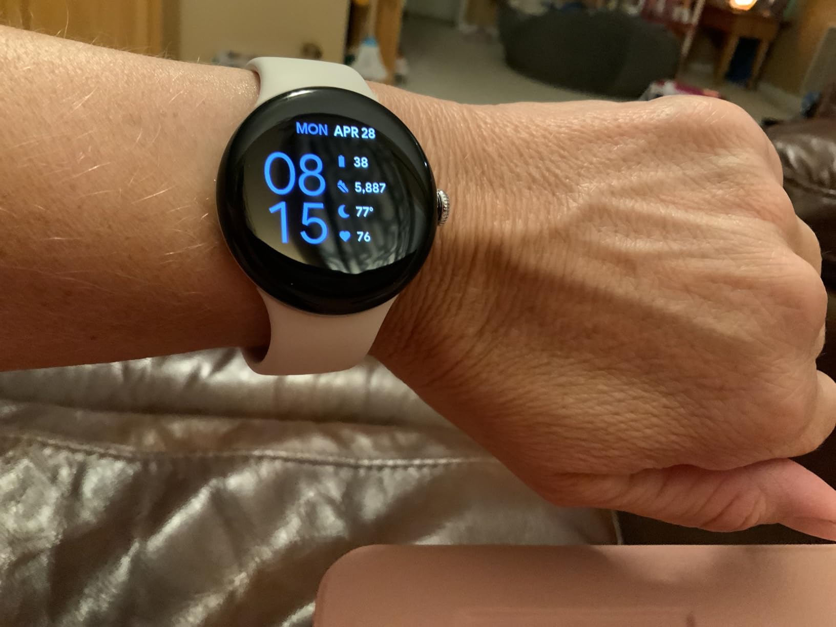 Google Pixel Watch 3 (45mm) 2024 Model - Android Smartwatch, Heart Rate Tracking, Fitbit Advanced Running, Fitness Insights, 24-Hour Battery - Matte Black Aluminum Case - Obsidian Band - Wi-Fi customer photo 2