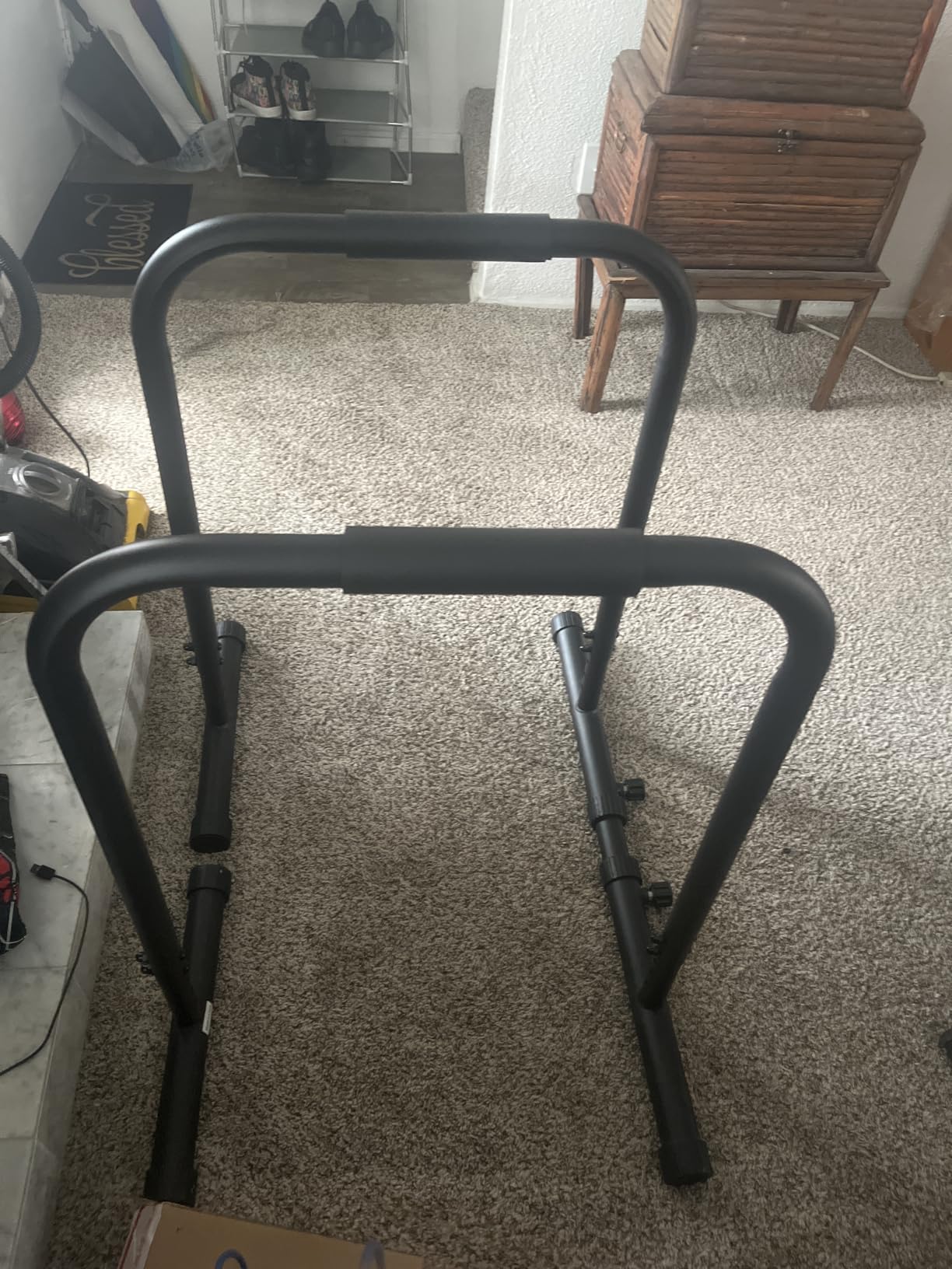Sportsroyals Adjustable Dip Bar Station, Heavy Duty Parallette & Parallel Bars, 400LBS Stable Dip Stands for Home Gym, Calisthenics & Upper Body Workout Equipment customer photo 2