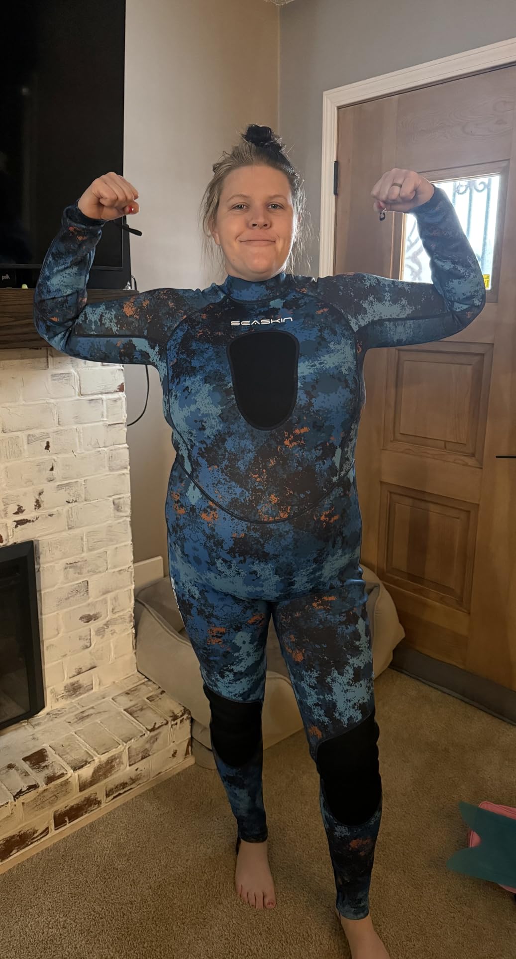 Seaskin Spearfishing Wetsuit for Womens, 1.5mm 3mm Neoprene Full Body Diving Suits customer photo 1