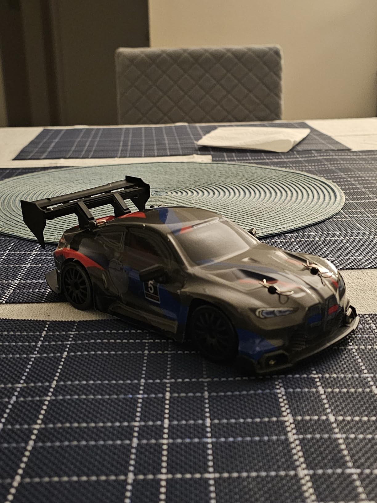 1:24 Scale RC Drift Car 4WD 2.4GHz 30KM/H High Speed Racing Sport Toy Car with LED Lights, Racing and Drift Wheels (8601-Black) customer photo 2