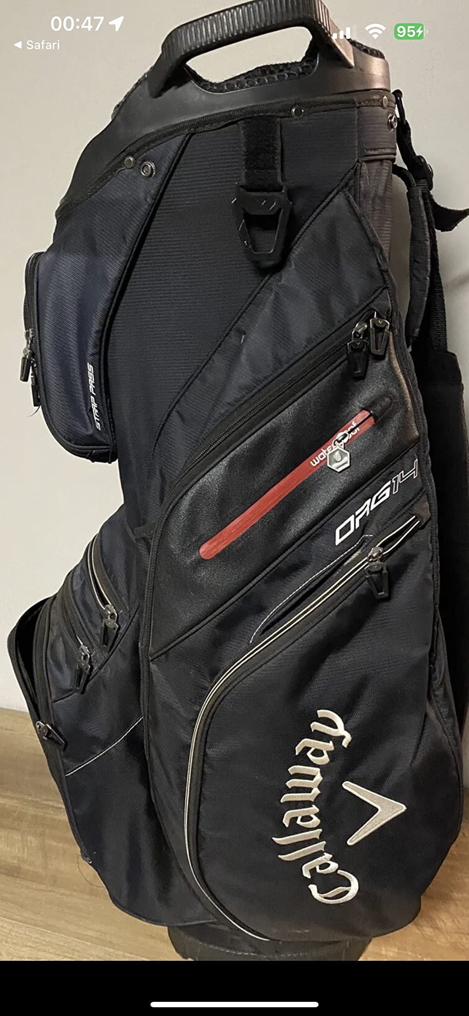 Callaway Golf ORG 14 Cart Bag (Navy/Flow Yellow) customer photo 2
