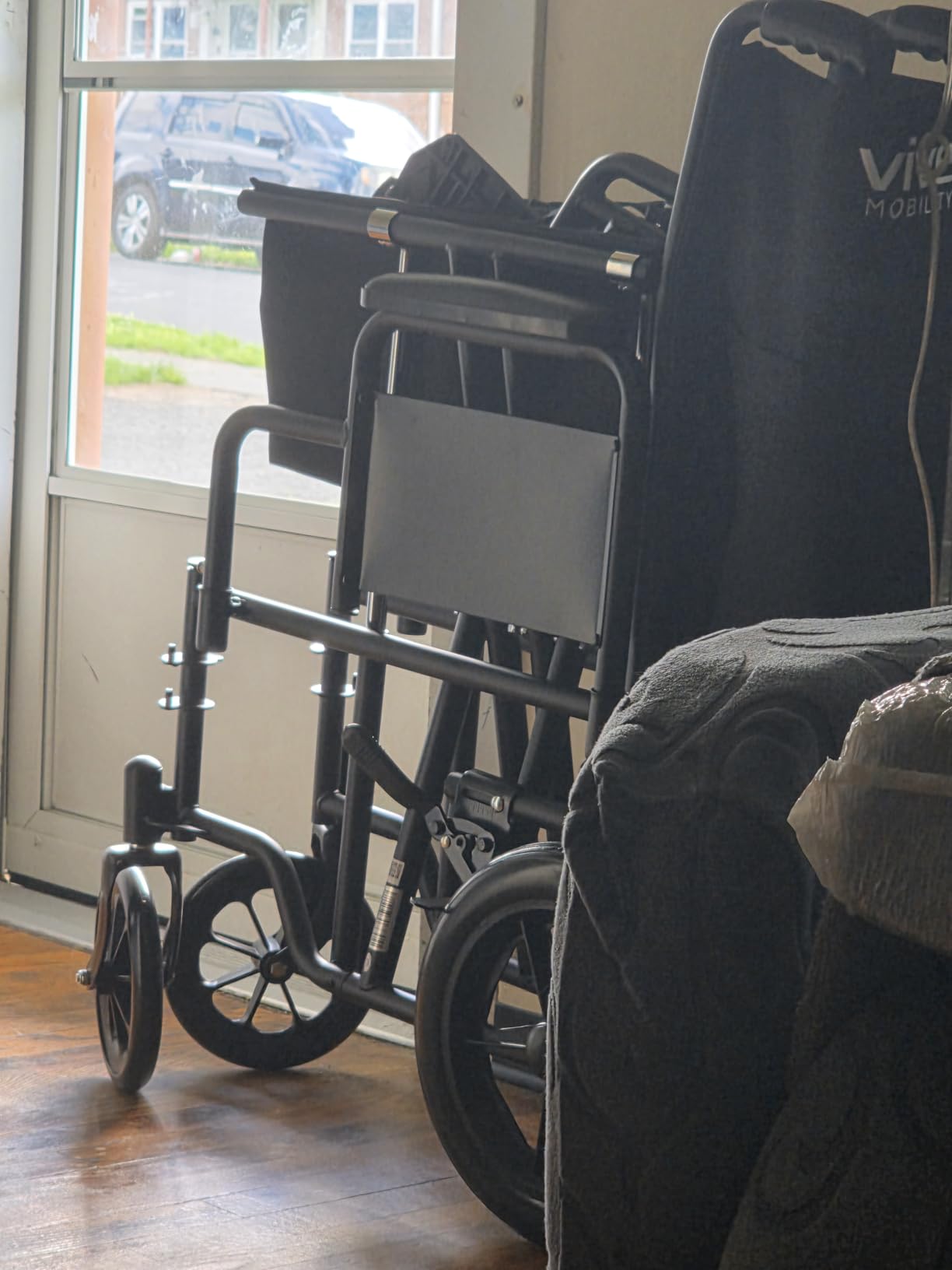 Vive Mobility Bariatric Transport Wheelchair for Adults - Supports 450lbs - Foldable, Heavy Duty Travel Wheel Chair customer photo 1