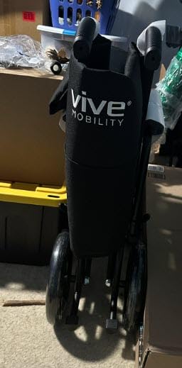 Vive Mobility Bariatric Transport Wheelchair for Adults - Supports 450lbs - Foldable, Heavy Duty Travel Wheel Chair customer photo 2