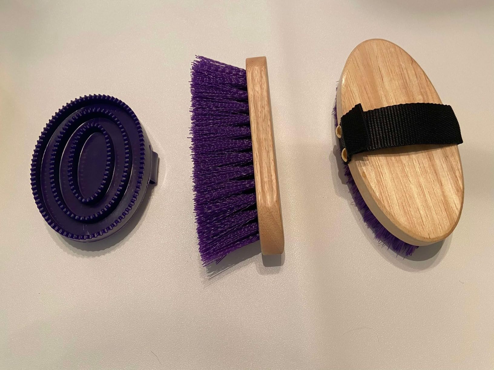 Horse Grooming Kit - 11 Piece Bathing Supplies with Organize Bag, Full Body Kit Including Sweat Scraper, Bath Sponge, Hoof Pick, Massage Comb (Purple) customer photo 2
