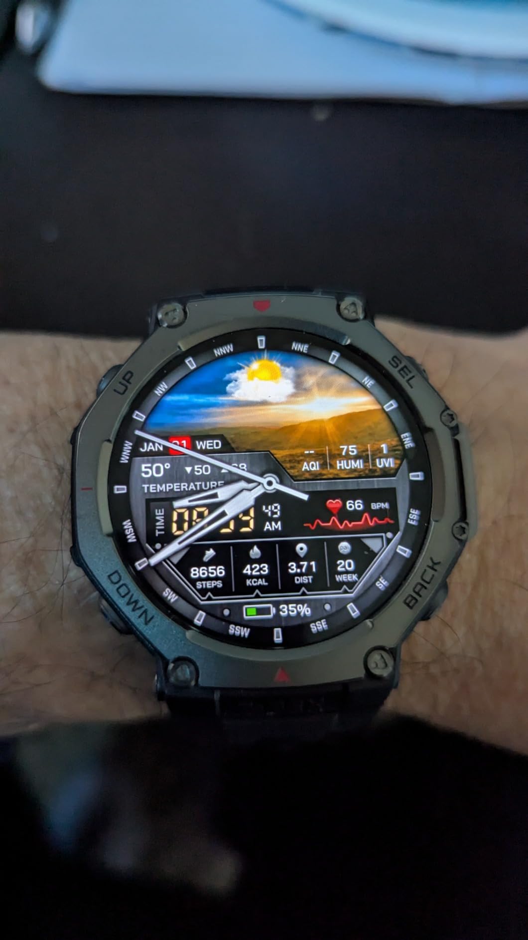 Amazfit T-Rex 3 Rugged/Military Smart Watch 48mm, GPS (with Privacy), Offline Maps, Long Battery Life, 328 Feet Water-Resistant, 170 Fitness/Sport Modes, AI, Voice Control, for Android or iPhone, Black customer photo 2