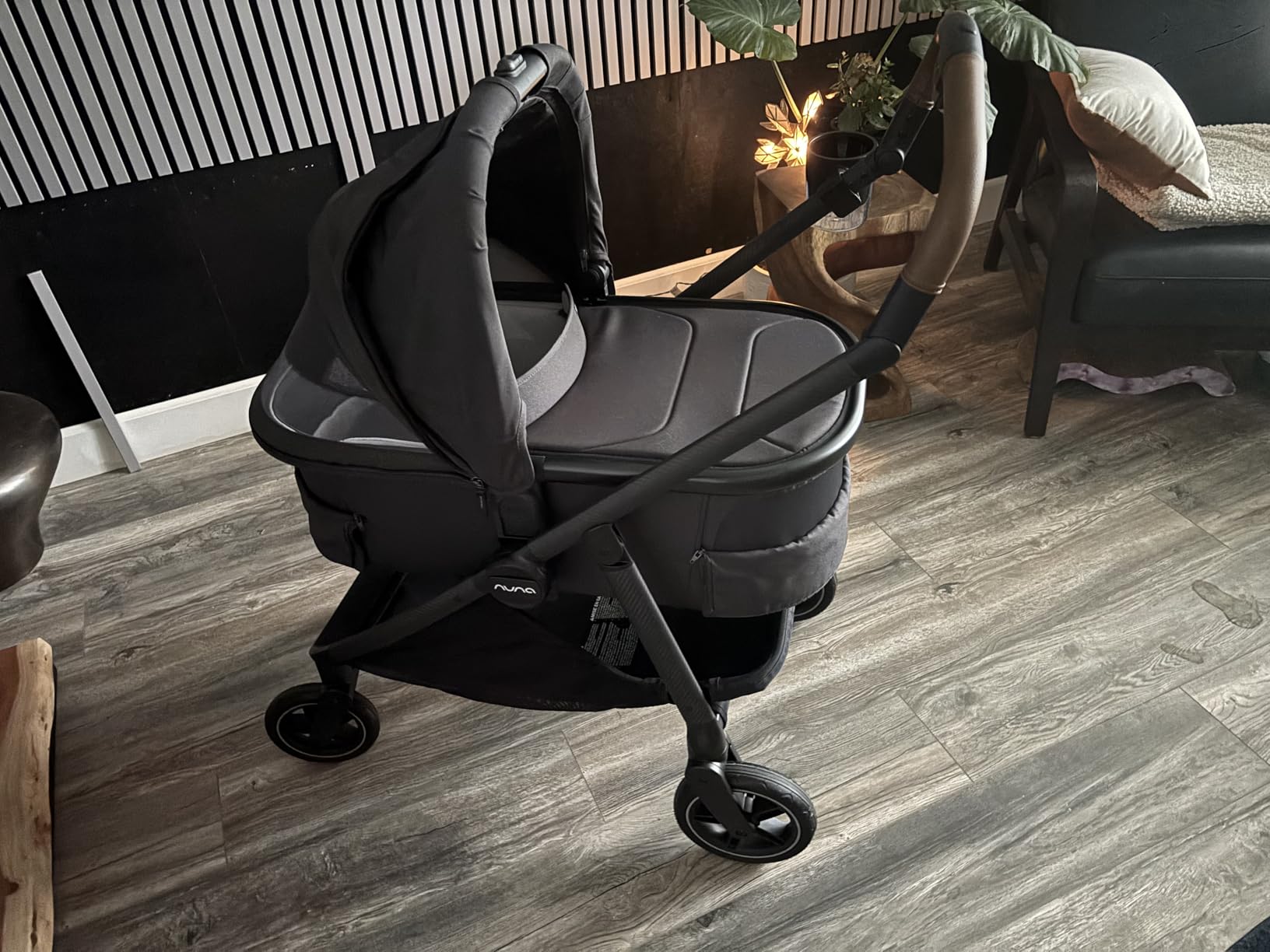 UPPAbaby Bassinet V3 - Compatible with Vista, Cruz, Ridge Strollers - Overnight Sleep Solution - Mattress, Sheet and Bug Shield Included - Jake (Charcoal/Carbon Frame) customer photo 1