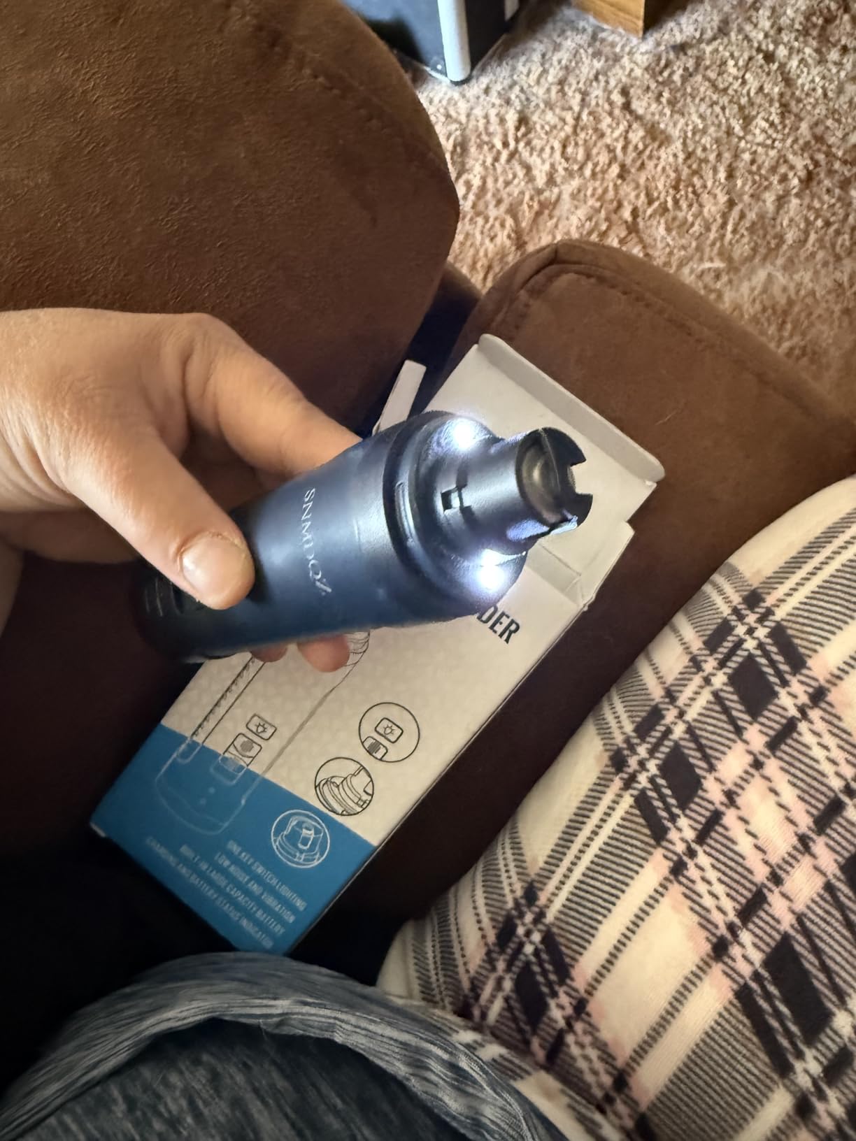 Dog Nail Grinder, Dog Nail Trimmers, and Clippers Kit with 2 LED Lights. Super Quiet Electric Pet Nail Grinder, Rechargeable, for Small, Medium, and Large Dogs & Cats, 2 Diamond Grinding Wheels. customer photo 2