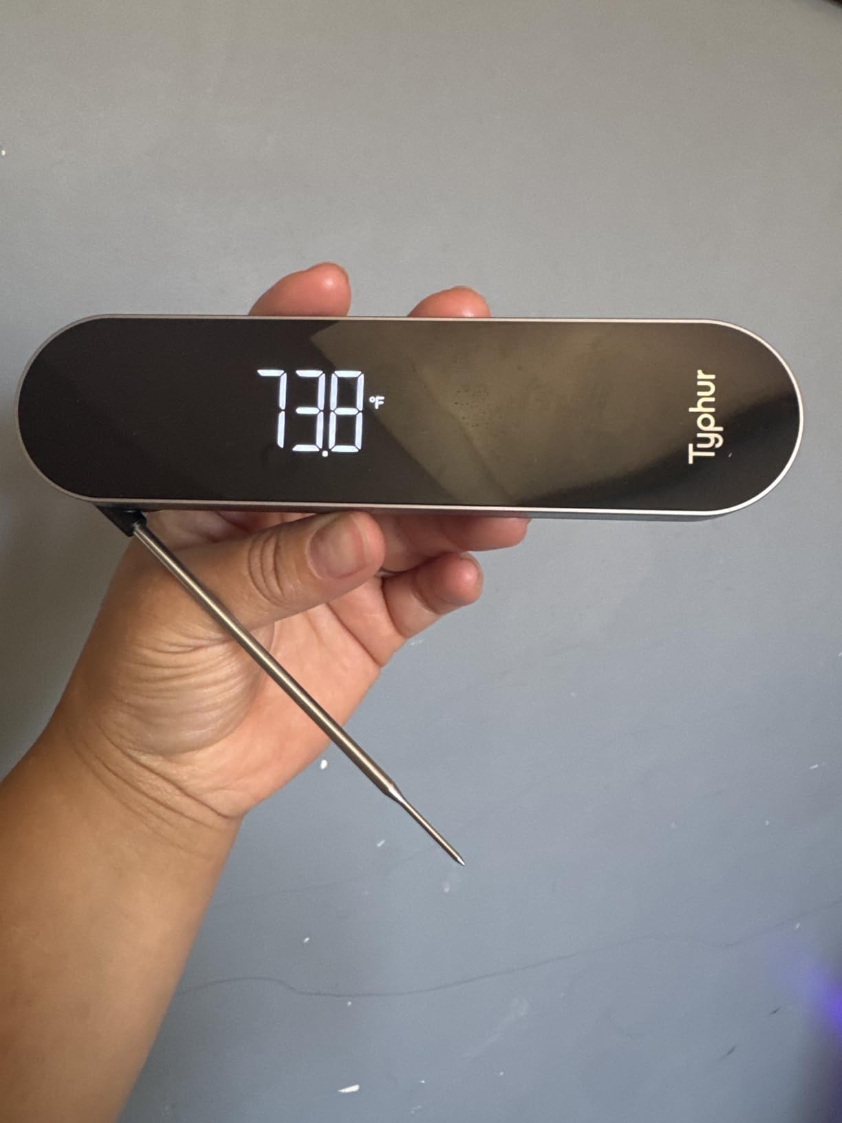 Typhur InstaProbe Core 0.5 Sec Instant Read Meat Thermometer Digital with Readable Display in Sunlight, IP67 Waterproof customer photo 1