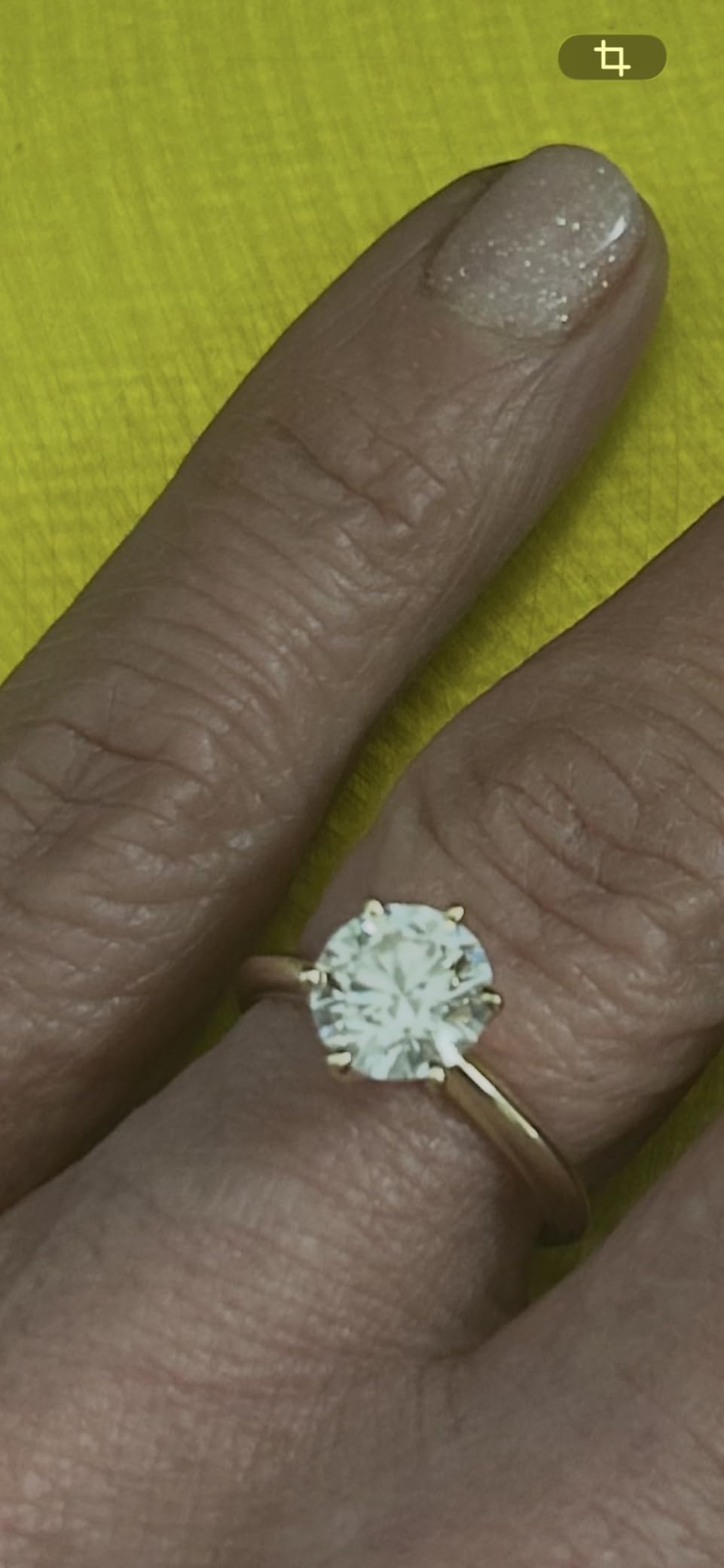 1 to 5 Carat 14K White Gold IGI CERTIFIED Lab Grown Diamond 6 Prong Solitaire Round Cut Engagement Ring (E-F Color VS2-SI1 Clarity) customer photo 2