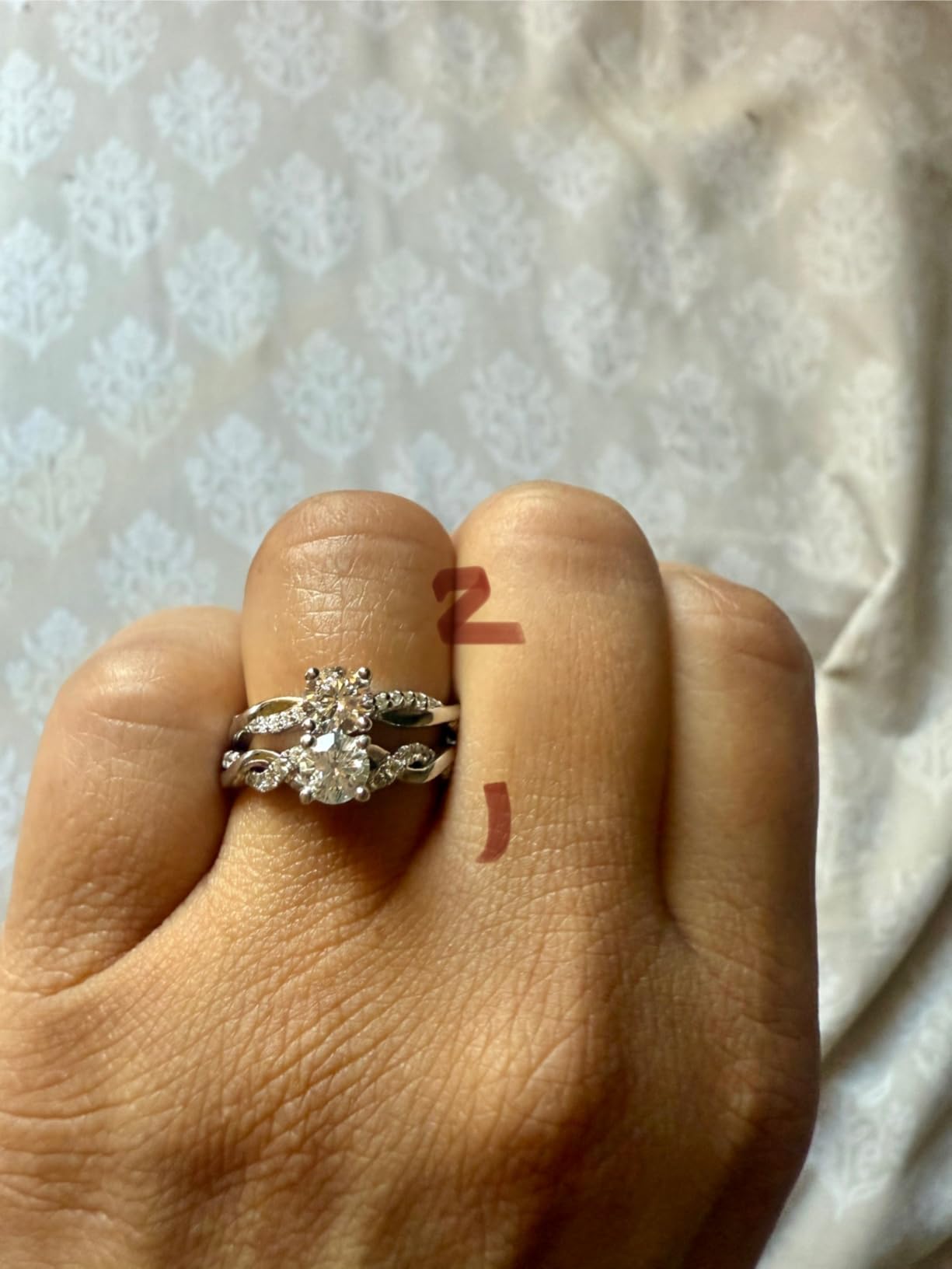 Symphony of Vows 0.4-1.1 Ct. Tw. Lab Grown Diamond Petite Twisted Vine Ring in Sterling Silver (0.3-1 Carat Main Stone) Engagement Promise Anniversary Wedding Ring for Women (D-E, VS Clarity) customer photo 2