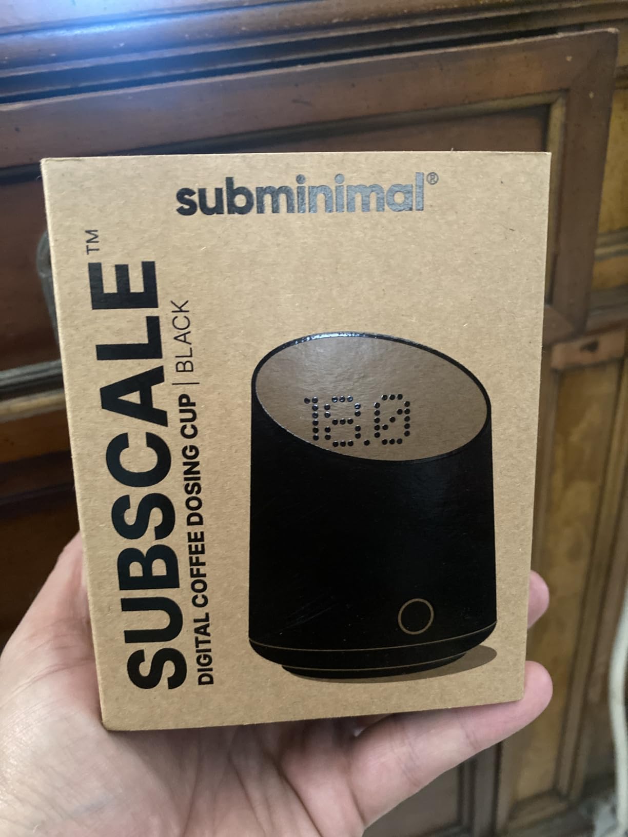 Subminimal Subscale Digital Dosing Cup with LED Display - Sleek & Precise Scale - Dosing & Brewing Accessories, Measures Coffee Grounds for Espresso - Black customer photo 2