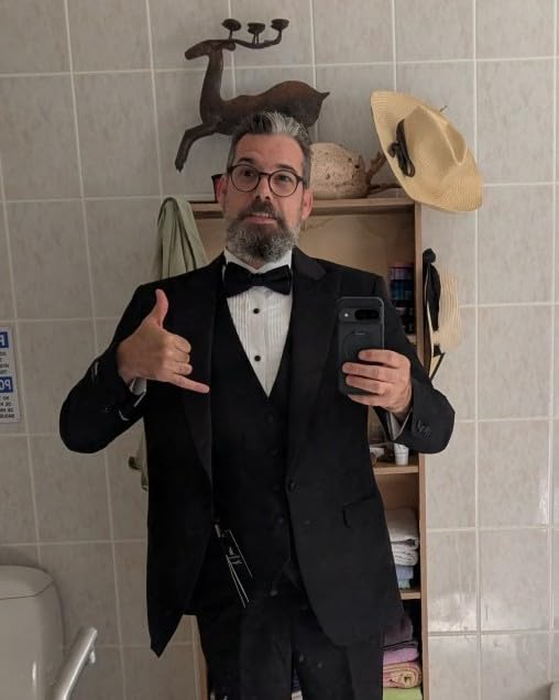 Men's 100% Wool Modern Fit Single Breasted Three Piece Tuxedo - Colors customer photo 1