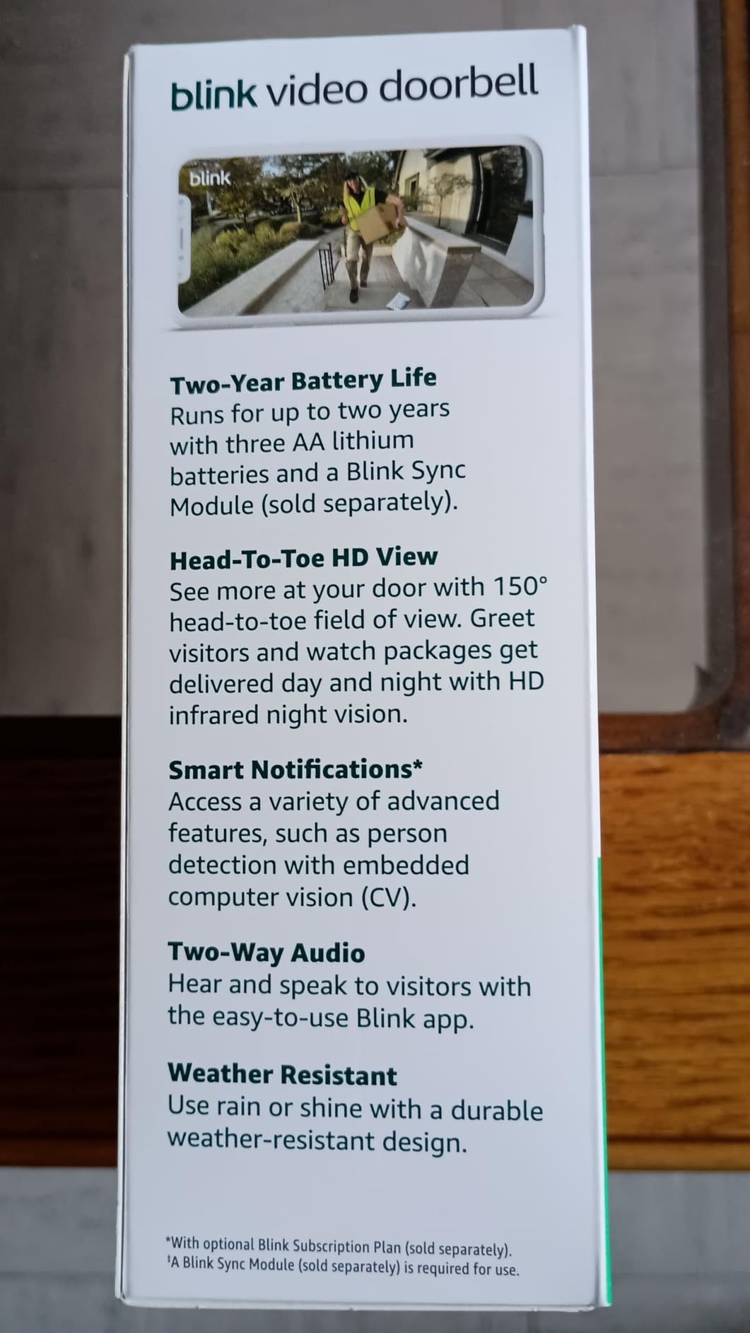 Blink Video Doorbell - Head-to-toe HD view, two-year battery life, and simple setup customer photo 2