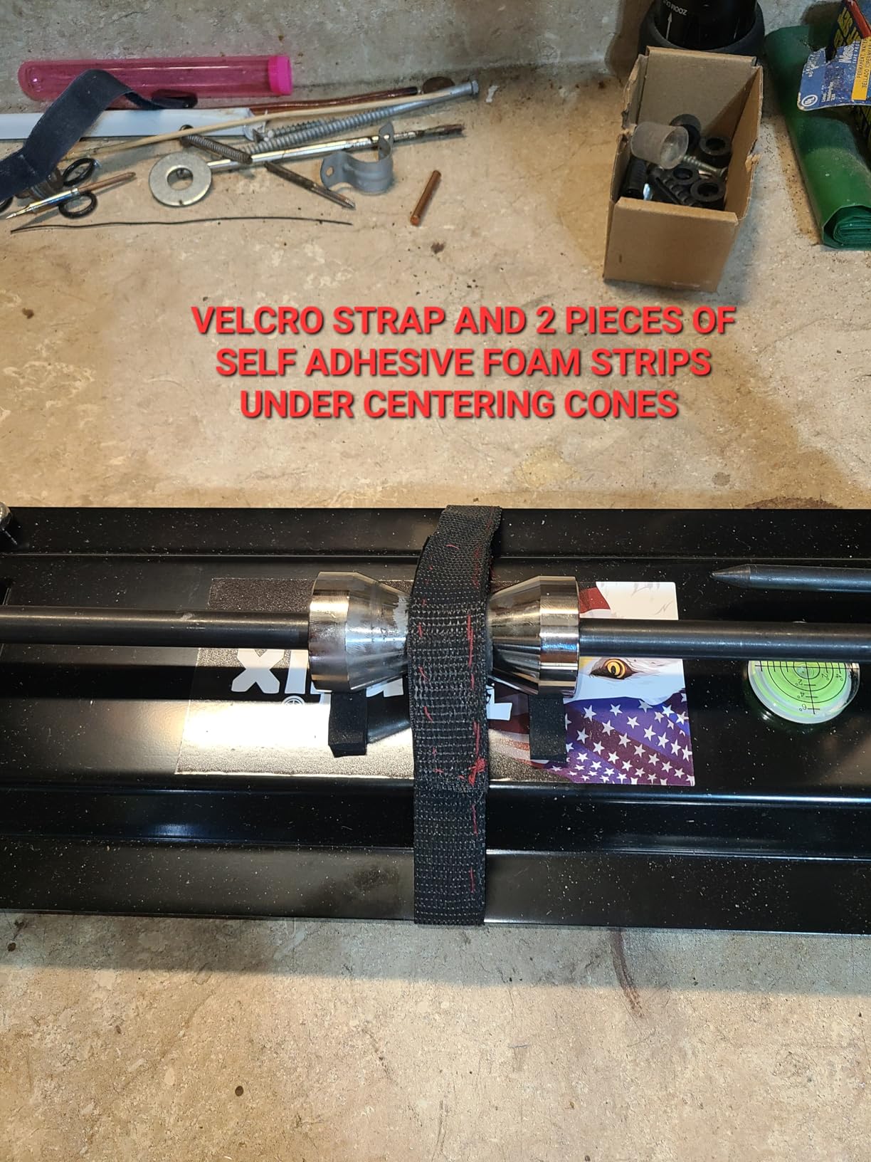Motorcycle Wheel Balance Stand, Heavy-Duty Single-Axle Wheel Balancing Tool for Static & Dynamic Tire Alignment customer photo 2