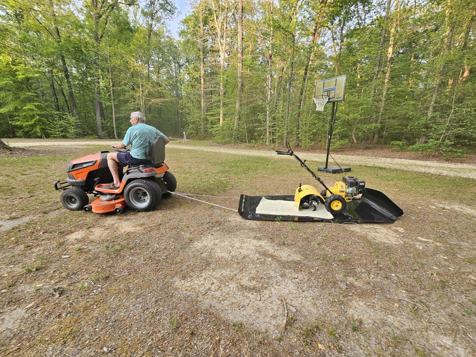 Bayattoo Heavy Duty Drag Sled Mat - Thickened Tear-Resistant HDPE with Pull Cables, Portable Yard, Hunting & Construction Hauler customer photo 1