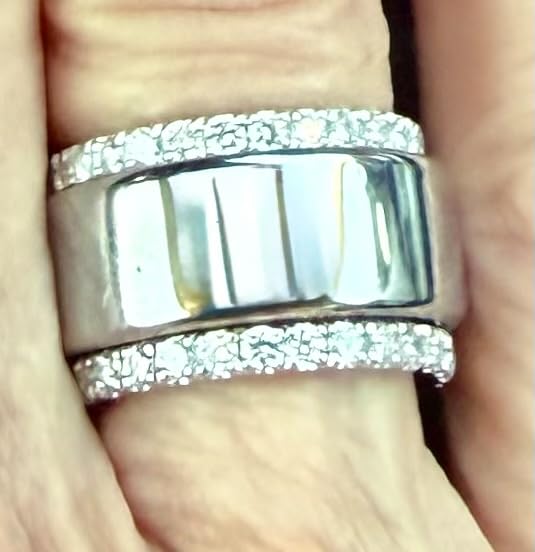 Lab Grown Diamond Wedding Bands, 0.3-0.42 Carat, Eternity Rings in 18K White Gold & Sterling Silver Size 4-11 customer photo 1