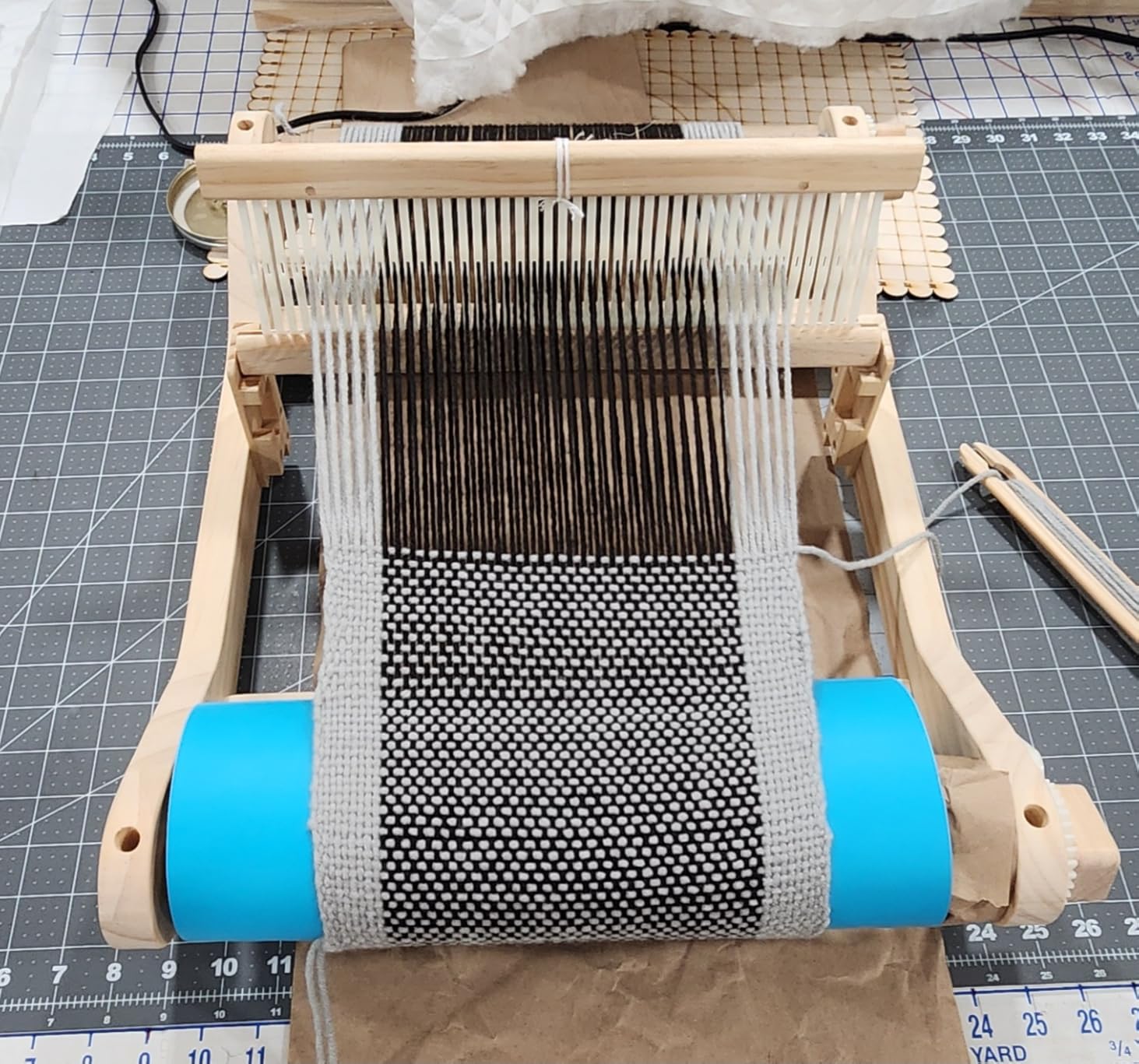 WILLOWDALE 12 Inches Rigid Heddle Loom, Weaving Loom Kit with Shed Stick, Wooden Multi-Craft Weaving Loom for Adults, Threads Warping Frame with Pegs and Yarn Stand, Frame Loom for Beginner customer photo 2