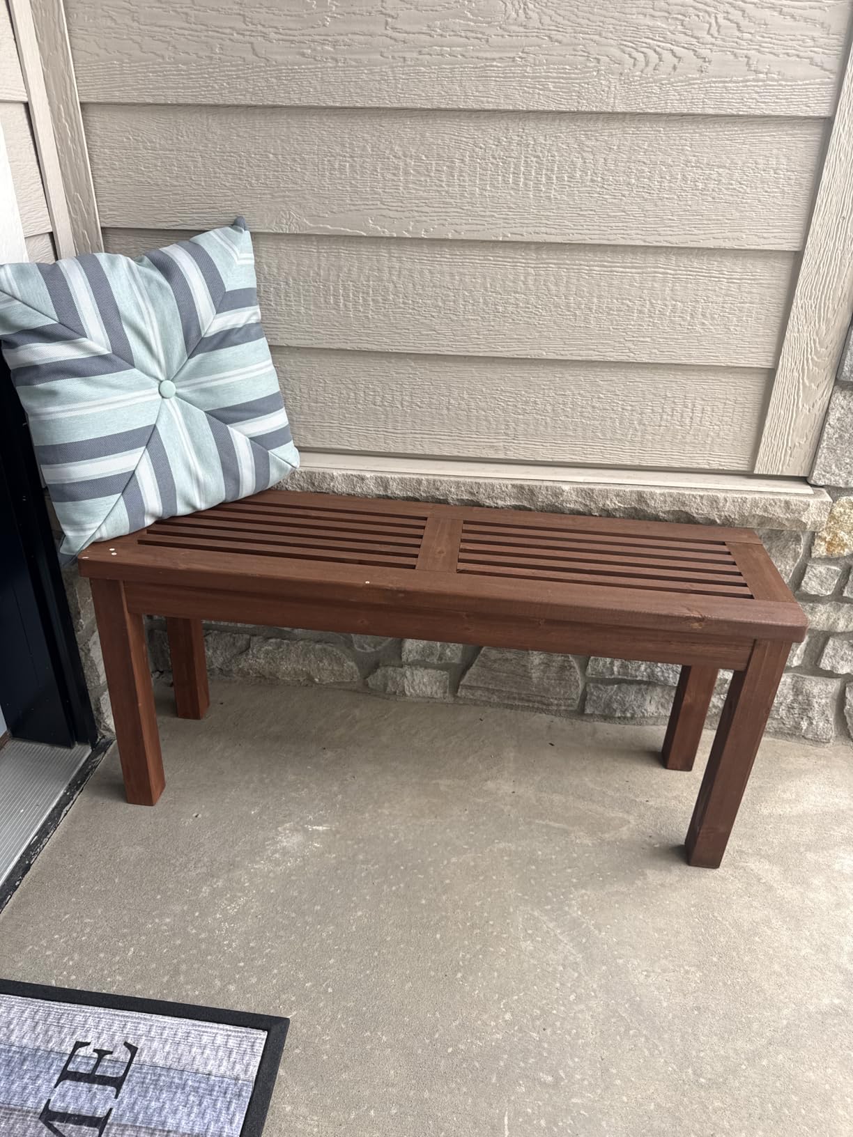 VINGLI Outdoor Wooden Bench, 40