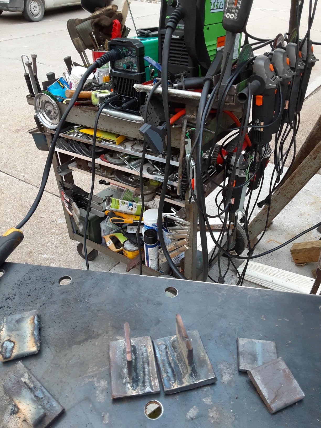 Bestarc 165A MIG Welder, 110V 220V 4 in 1 Gas/Flux Core MIG/Lift TIG/Stick Welder Machine, Large LED Display Welding Machine, IGBT Inverter Welder MIG165 Soild Gasless Synergy MIG Welder customer photo 1