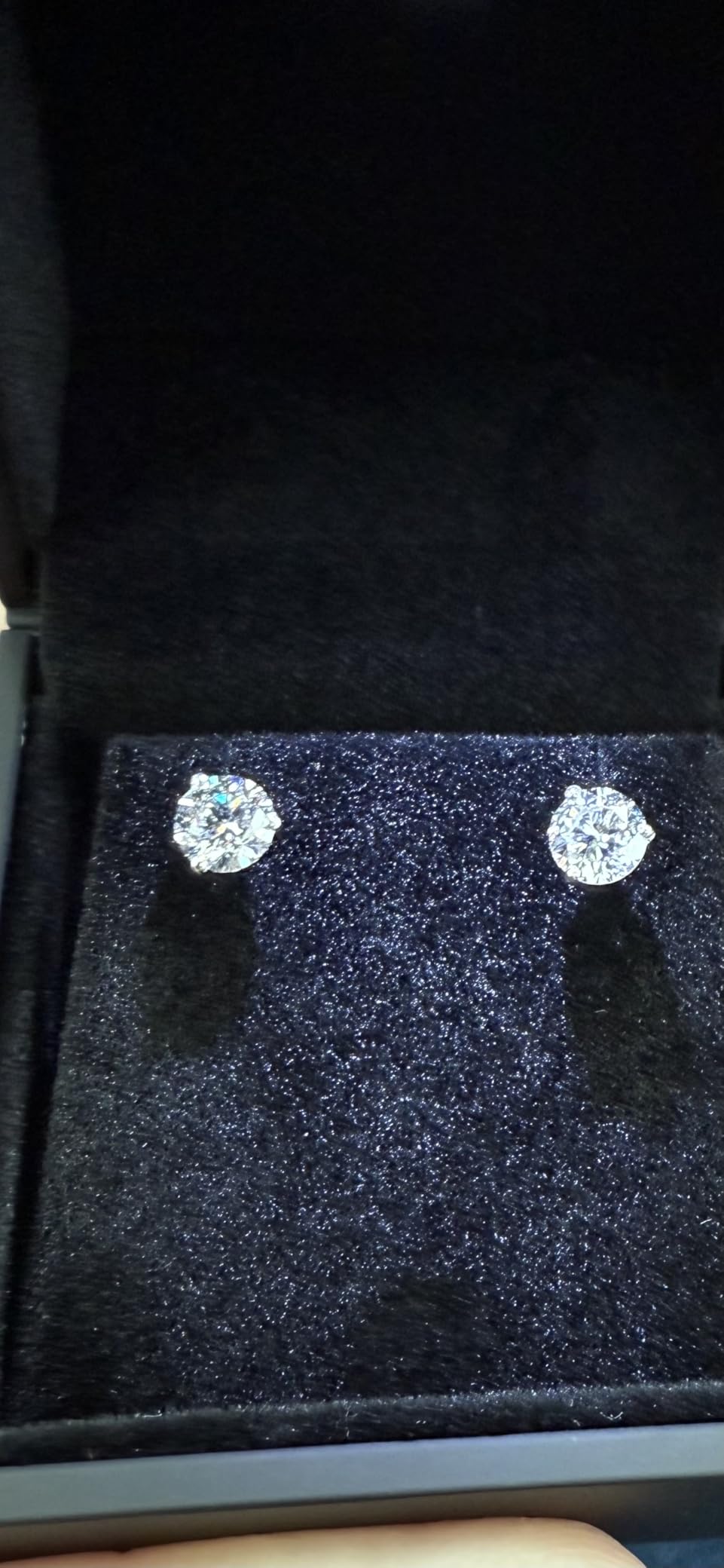 IGI Certified .50ct to 5.00 Carat Round Brilliant Lab-Grown Diamond 3-Prong Stud Earrings in 14k Yellow, White or Rose Gold With Screw Back Closure customer photo 1