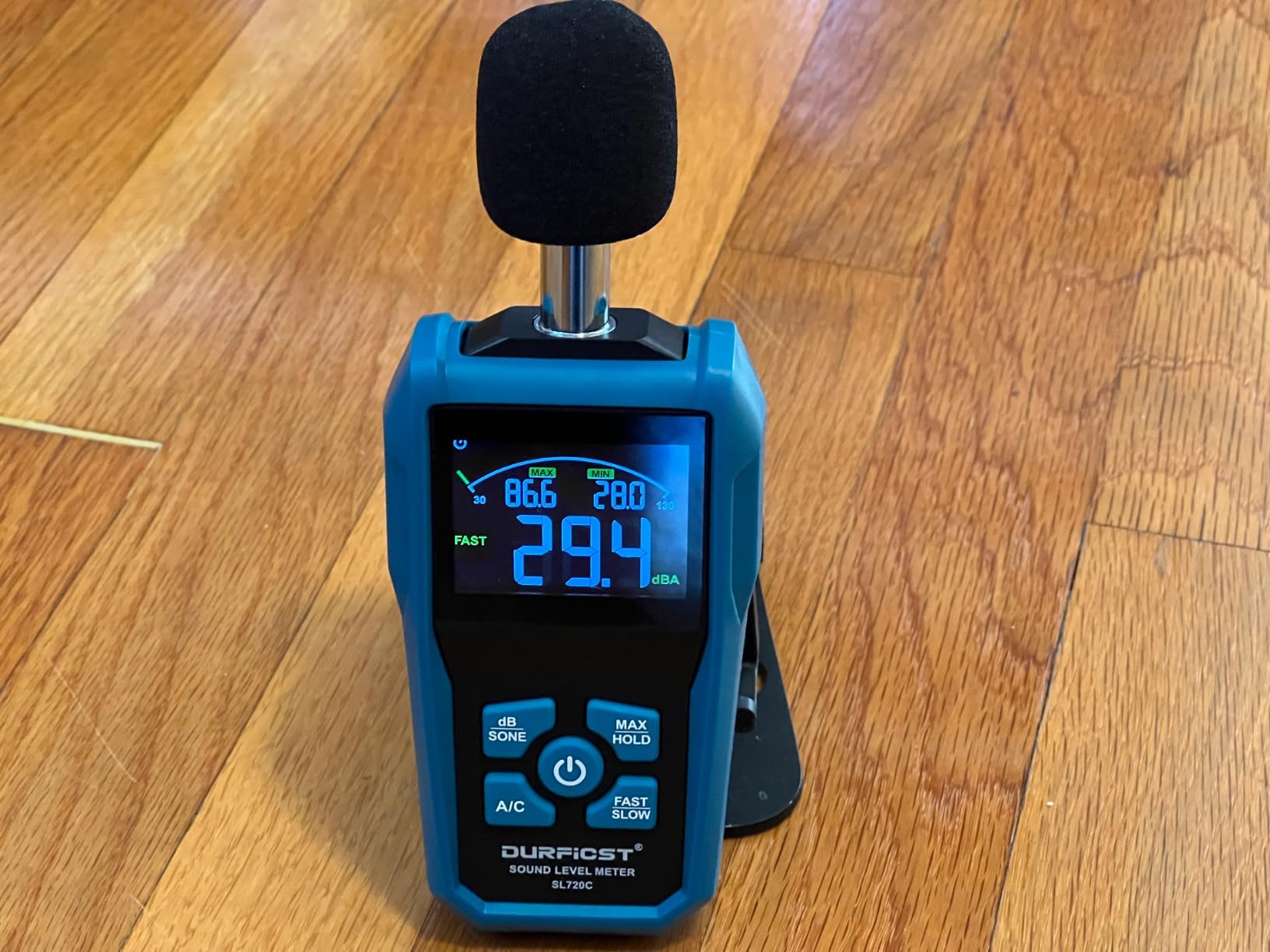 Decibel Meter, DURFICST Sound Level Meter with LCD Color Screen, 30-130dB SPL Meter with A/C Weighting, Data Hold, MAX/MIN, dB/SONE Unit, FAST/SLOW Response, for Home, Office, Factory, Noisy Neighbors customer photo 1