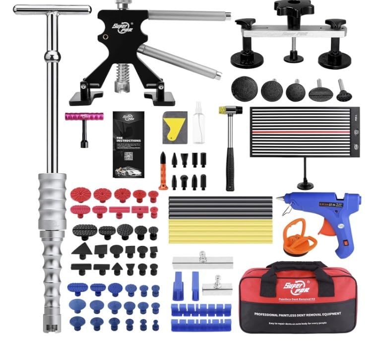 Super PDR Dent Puller Kit Paintless Dent Repair Kit for Car - Slide Hammer Suction Cup and PDR Light for 98% Auto Body Dent Removal, Hail Damage & Appliance Dents or Vehicle Dent Removal customer photo 1