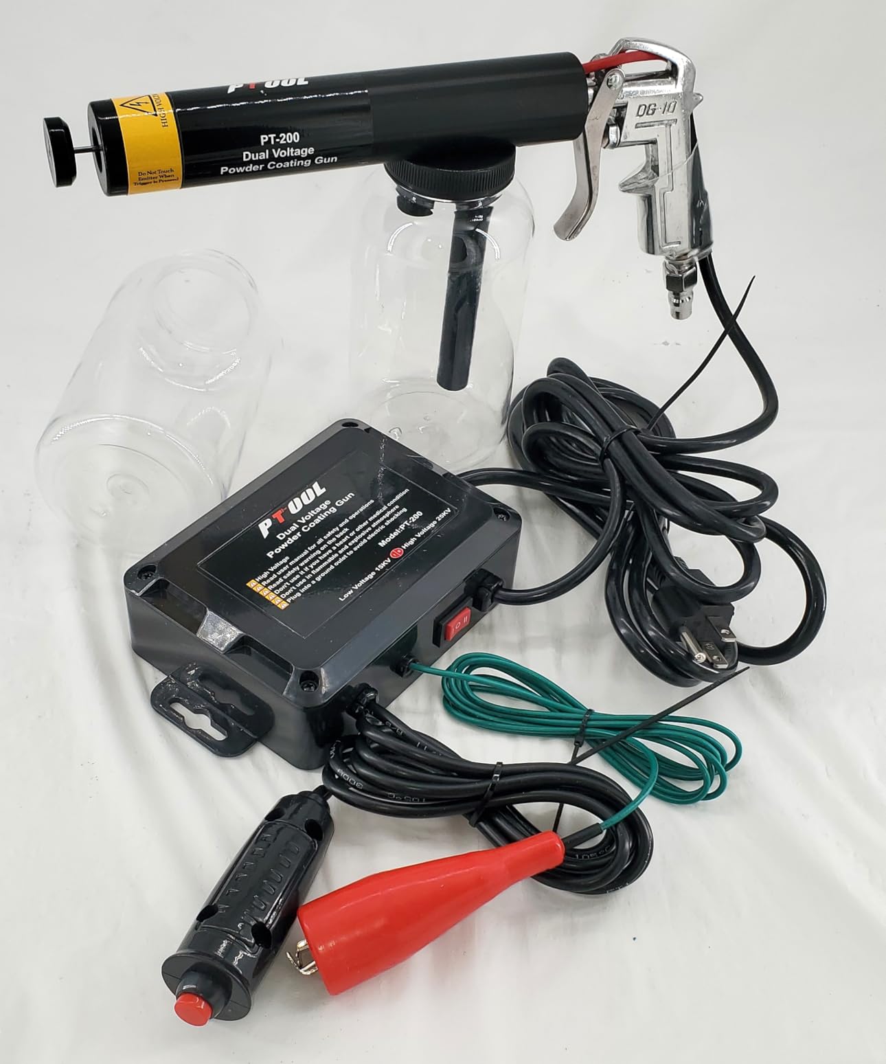 Powder Coating Gun System for Metal, Hotcoat Powder Coating Kit, Dual Voltage 15KV 25KV, Model PT-200 customer photo 2