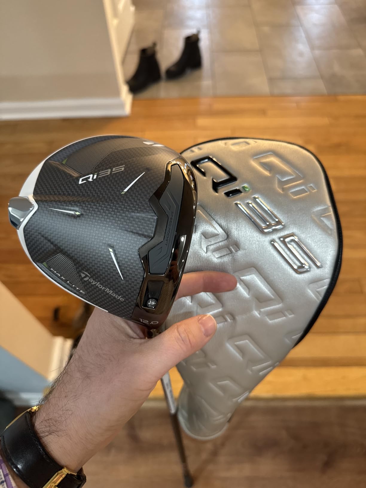 TaylorMade Qi35 Driver Golf Club, Optimized for Ideal Launch and Spin, Customizable Weight Distribution for Distance and Forgiveness customer photo 1