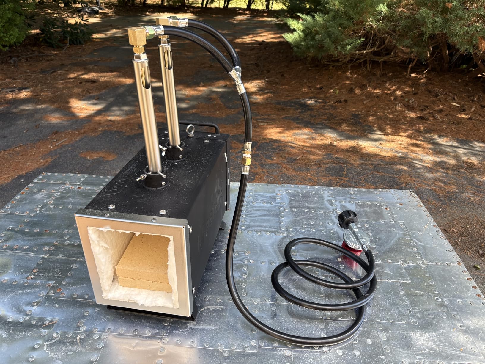 MMasters 2 Burner Propane Forge Kit - Square Mini Gas Forge with Base for Knife Making, Blacksmithing & Farrier Tools customer photo 1