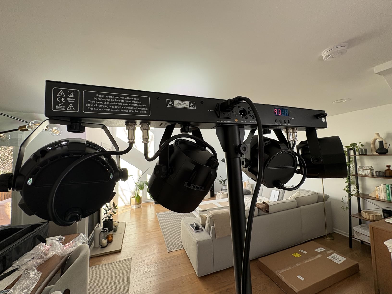 Telbum DJ Stage Lights with Stand, 240W RGBW LED Par Light, DMX, Wireless Footpedal, Remote Control, Sound-Activated Professional DJ Lighting Package for Gig Bar Wedding Party Show Church and Concerts customer photo 2