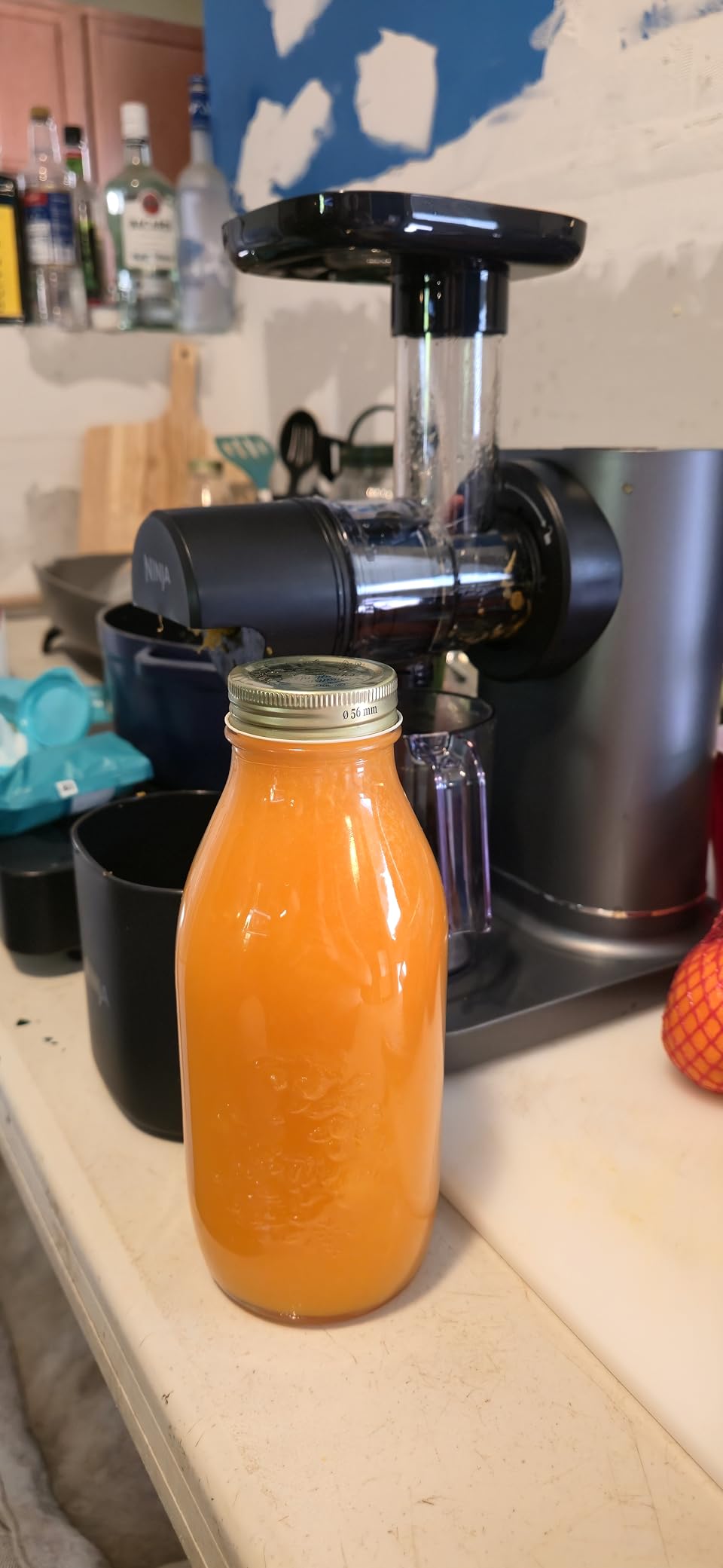 Ninja NeverClog Cold Press Juicer | Powerful Electric Slow Masticating Juicer with Pulp Control | XL Capacity | 24 oz. Juice Jug & 36 oz. Pulp Container | Dishwasher Safe | Navy | 150W | JC151NV customer photo 2