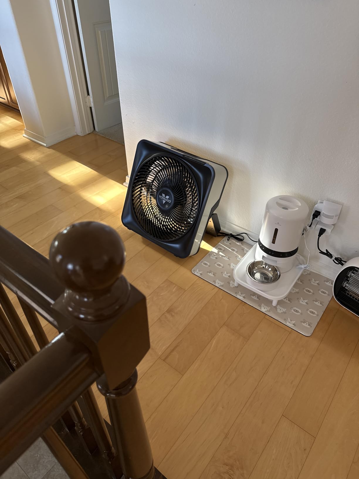 Vornado Model 80X High Velocity Box Fan with Kick Stand, Digital Display, Removable Grille, Variable Speed Control, 1-12 Hour Timer, Powerful Floor Fan for Bedroom, Targeted Cooling Fan, Cool Gray customer photo 2