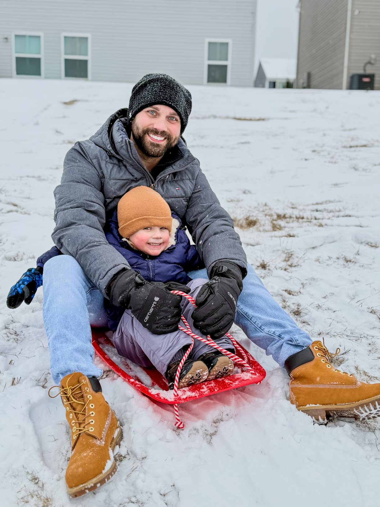 Slippery Racer Downhill Sprinter Flexible Kids Toddler Plastic Cold-Resistant Toboggan Snow Sled with Pull Rope and Handles - 35 Inch customer photo 1