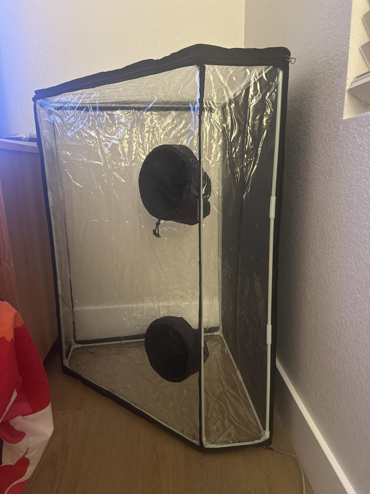 Large Still Air Box Mushroom Grow Tent 35.43x23.62x23.62 Mycology Fume Hood Propagation Stations Grow Kit for Monotub Mushroom Growing for Mushroom Grow Bags with Tilted Surface for Wider Observation customer photo 1