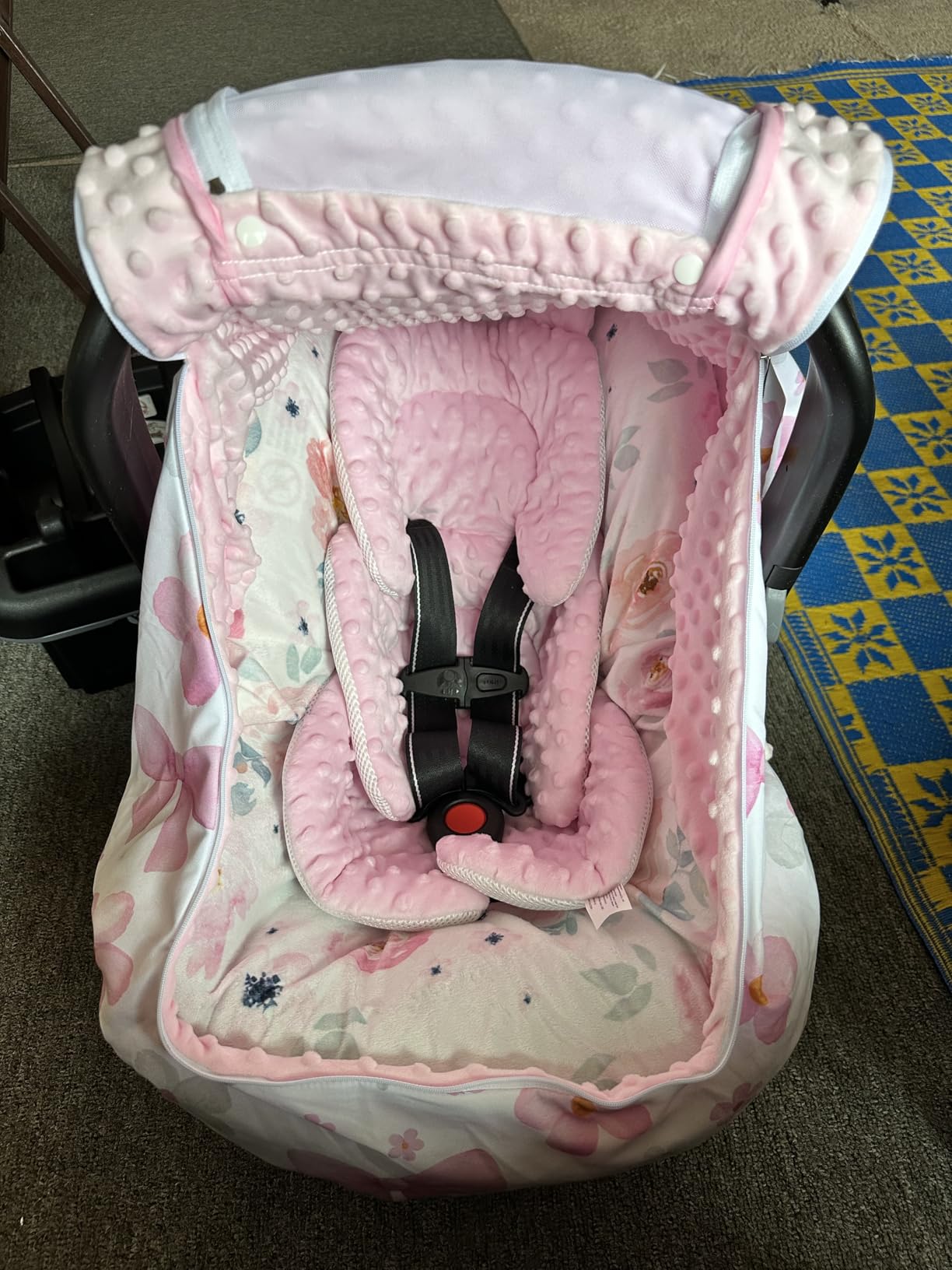 Baby Trend EZ-Lift PRO Infant Car Seat, Dash Rose - Lightweight Premium Carry, Plush Infant Cushioning, Adjustable Harness Support customer photo 2