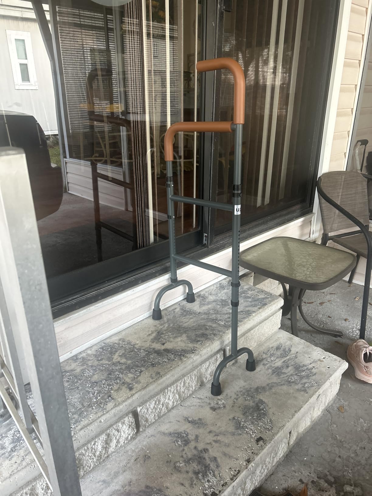 20-Level Adjustable Stair Climbing Assist Cane & Elderly Stair Lift Assist with Anti-Slip Handle & Stabilizing Feet, 300lbs Capacity for Seniors, Standard Steps-Patent Pending customer photo 2