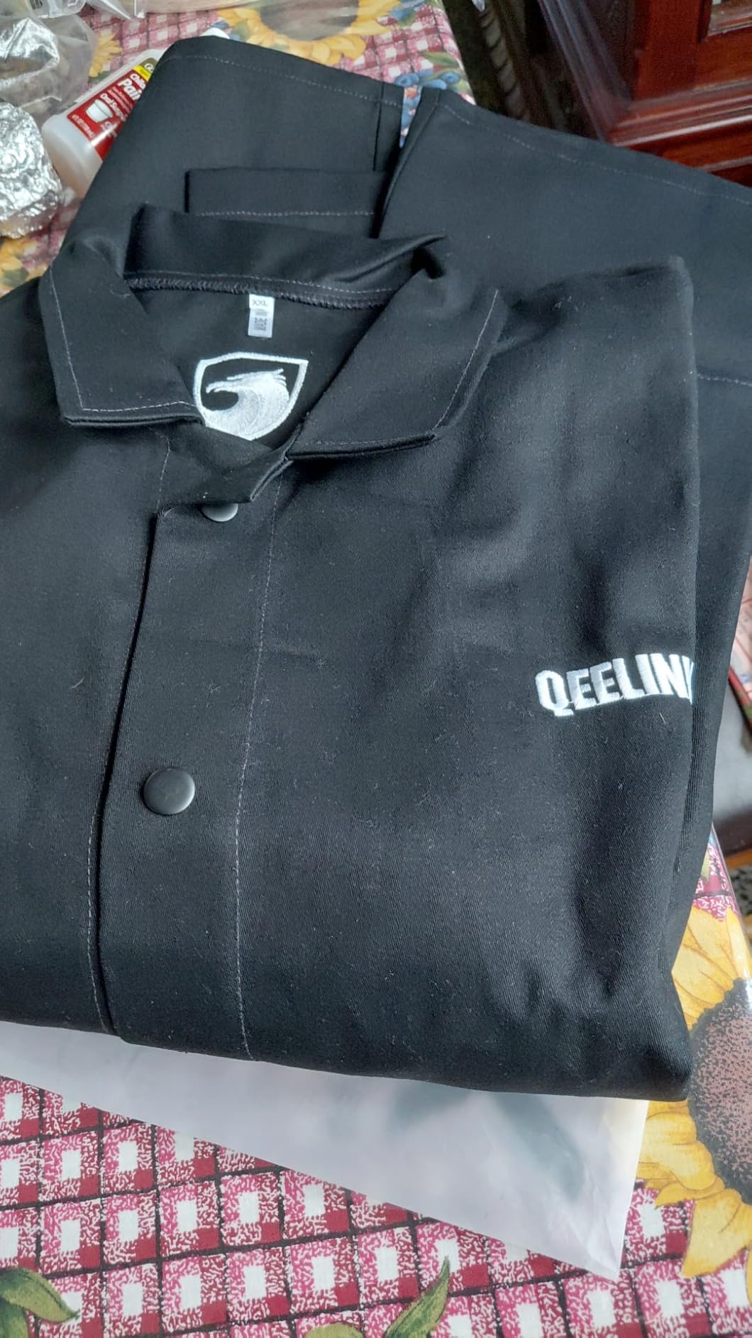 QeeLink Welding Jacket - Premium Flame Resistant (FR) Cotton Welding Clothes - Light Weight Welder Coat for Men & Women customer photo 1