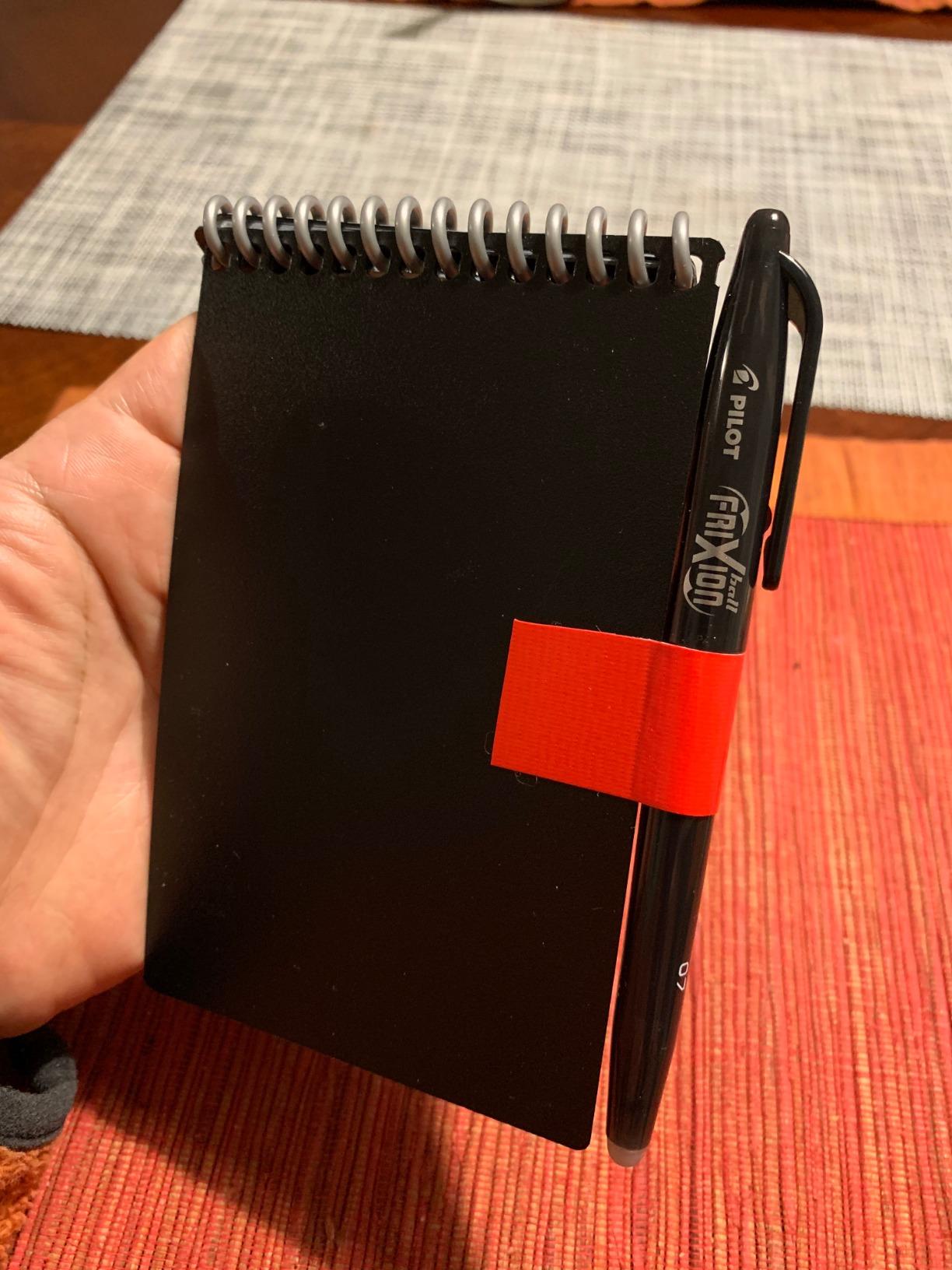 Rocketbook Mini Reusable Smart Notepad, Pocket Size Notebook 3.5x5.5, Gray - Dotted Pages, App-Connected, Erasable, Ideal for On-The-Go List Taking & Quick Notes Anywhere customer photo 1