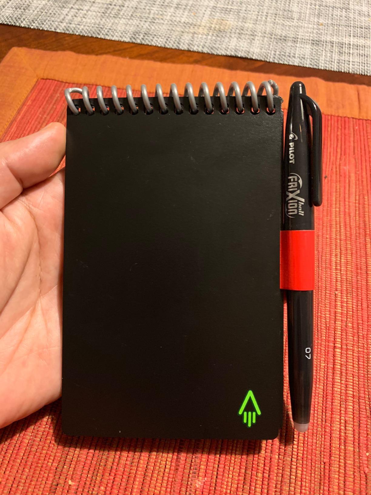 Rocketbook Mini Reusable Smart Notepad, Pocket Size Notebook 3.5x5.5, Gray - Dotted Pages, App-Connected, Erasable, Ideal for On-The-Go List Taking & Quick Notes Anywhere customer photo 2