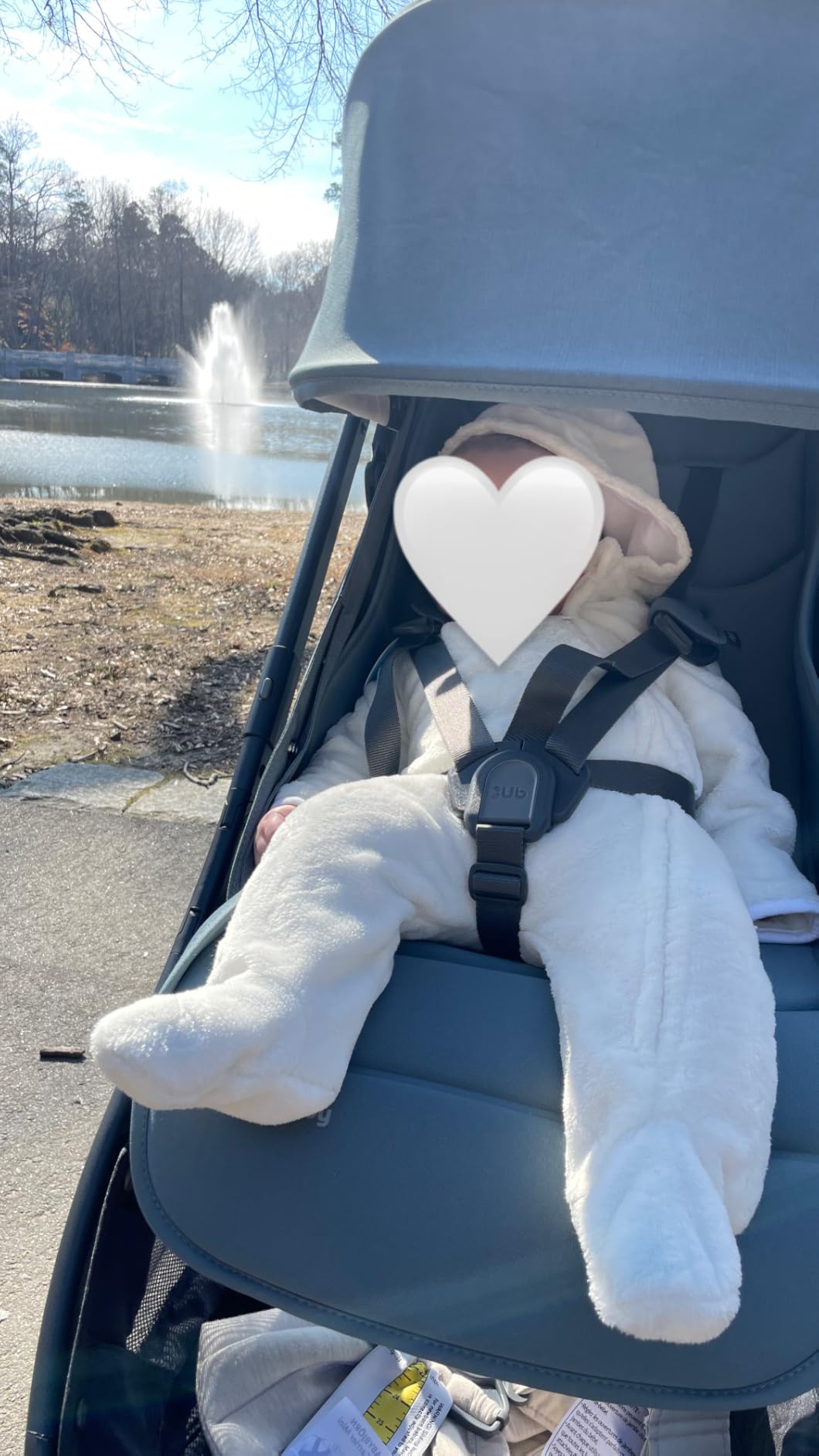Minu V3 Travel Stroller | Lightweight + Compact Design | One-Hand Fold + Unfold | from Birth + Overhead Compatible | Dillan (Stone Blue/Carbon Frame/Sand Leather) customer photo 2