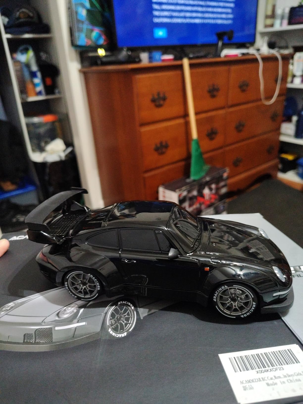 ACAMMZAR RC Drift Car Pro Upgraded with Gyro, 1:24 Full Proportional Remote Control Car, 25KM/H 4WD High Speed RC Cars with Lights, Extra Racing Tires, Vehicle for Adults Kids Boys Girls, Black customer photo 2