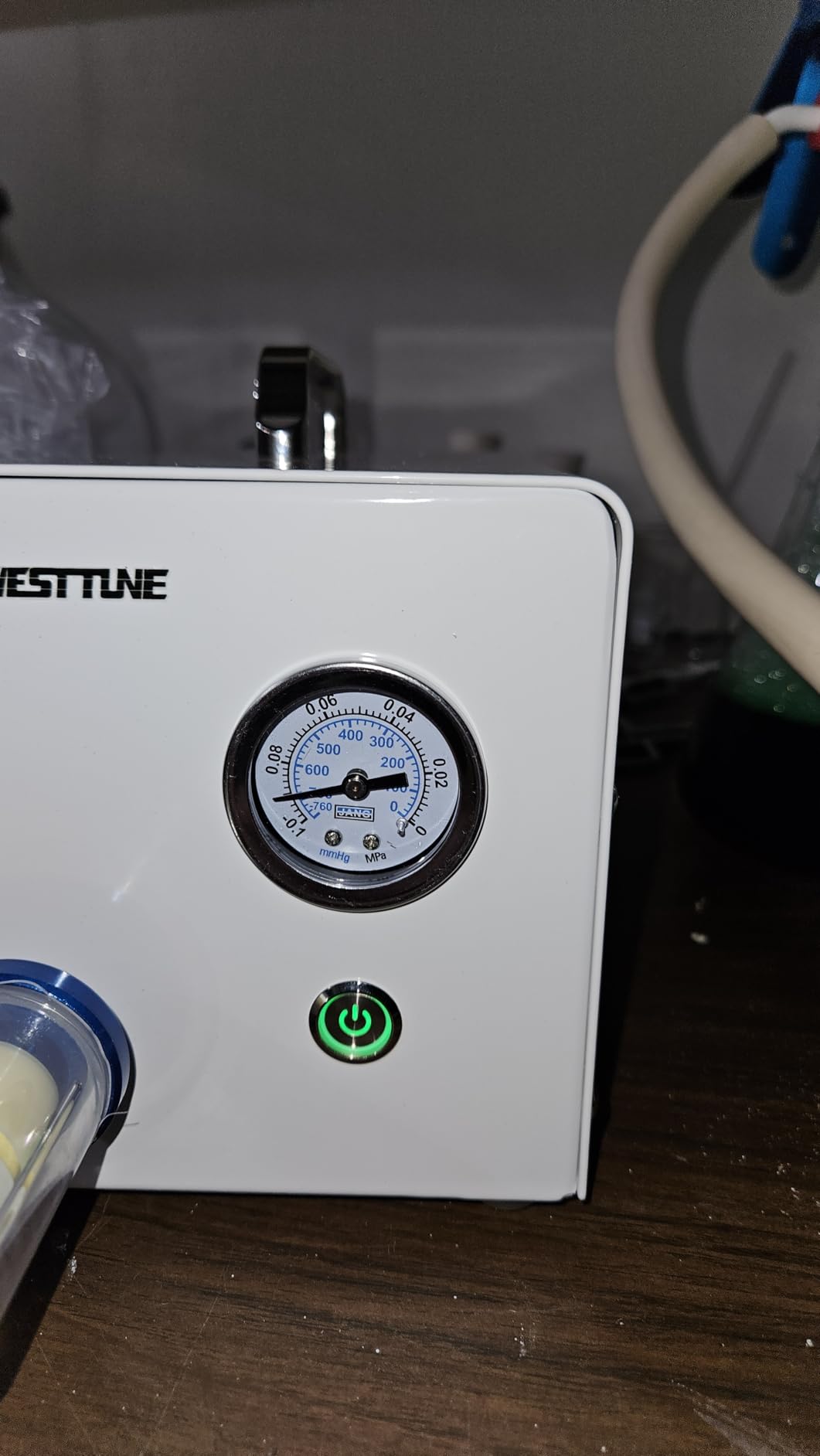 Lab Diaphragm Vacuum Pump, Portable Oilless Vacuum Filtration Pump for Laboratory Work with 2 Types of Rubber Tubes, Negative Pressure (15L/min) customer photo 1