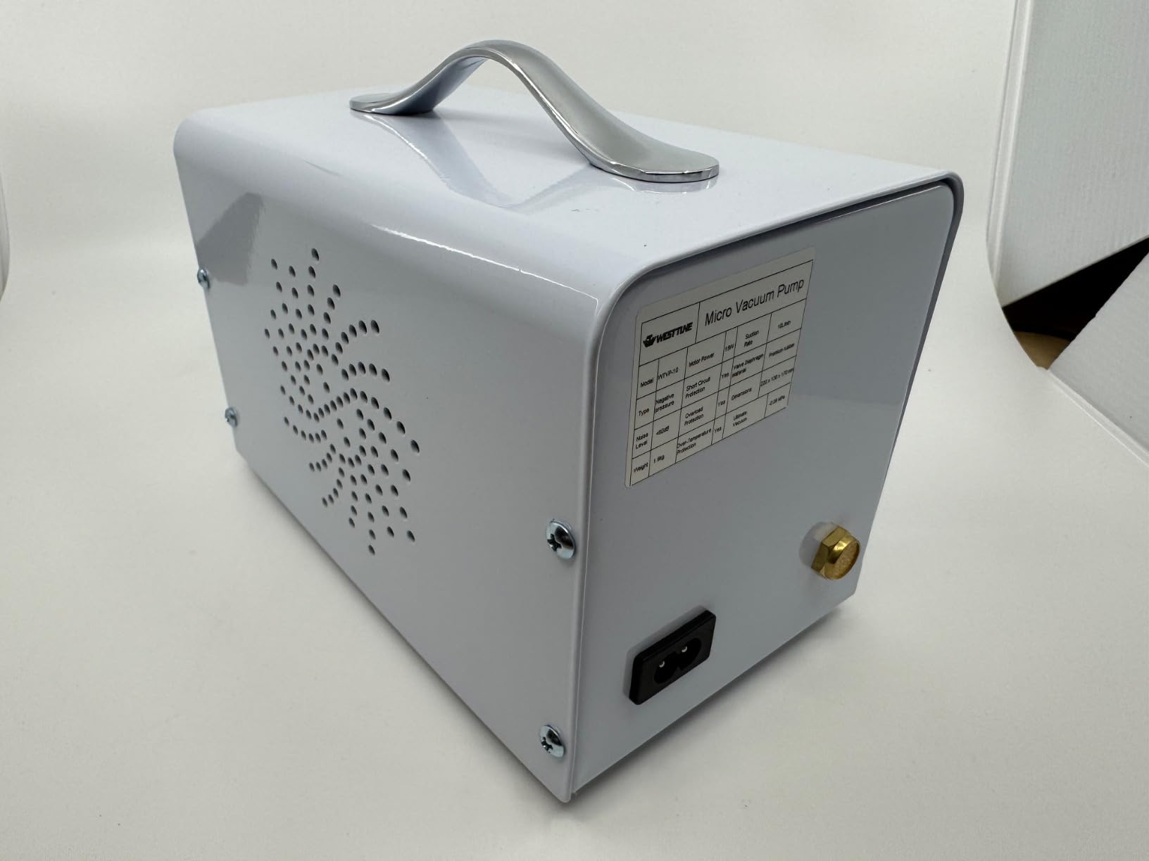 Lab Diaphragm Vacuum Pump, Portable Oilless Vacuum Filtration Pump for Laboratory Work with 2 Types of Rubber Tubes, Negative Pressure (15L/min) customer photo 2