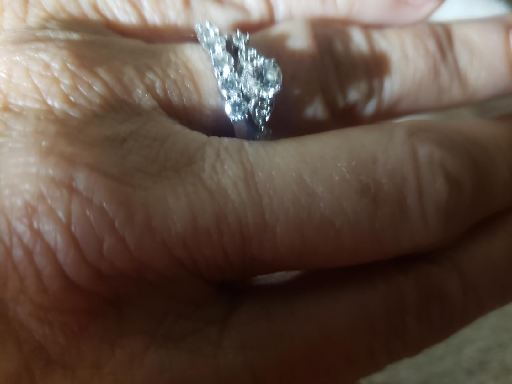 Lab Grown Diamond Wedding Bands for Women, 0.66 Carat Ring 6 Stones Eternity Rings for Women in 18K White Gold Plated Sterling Silver Size 4-11 customer photo 1