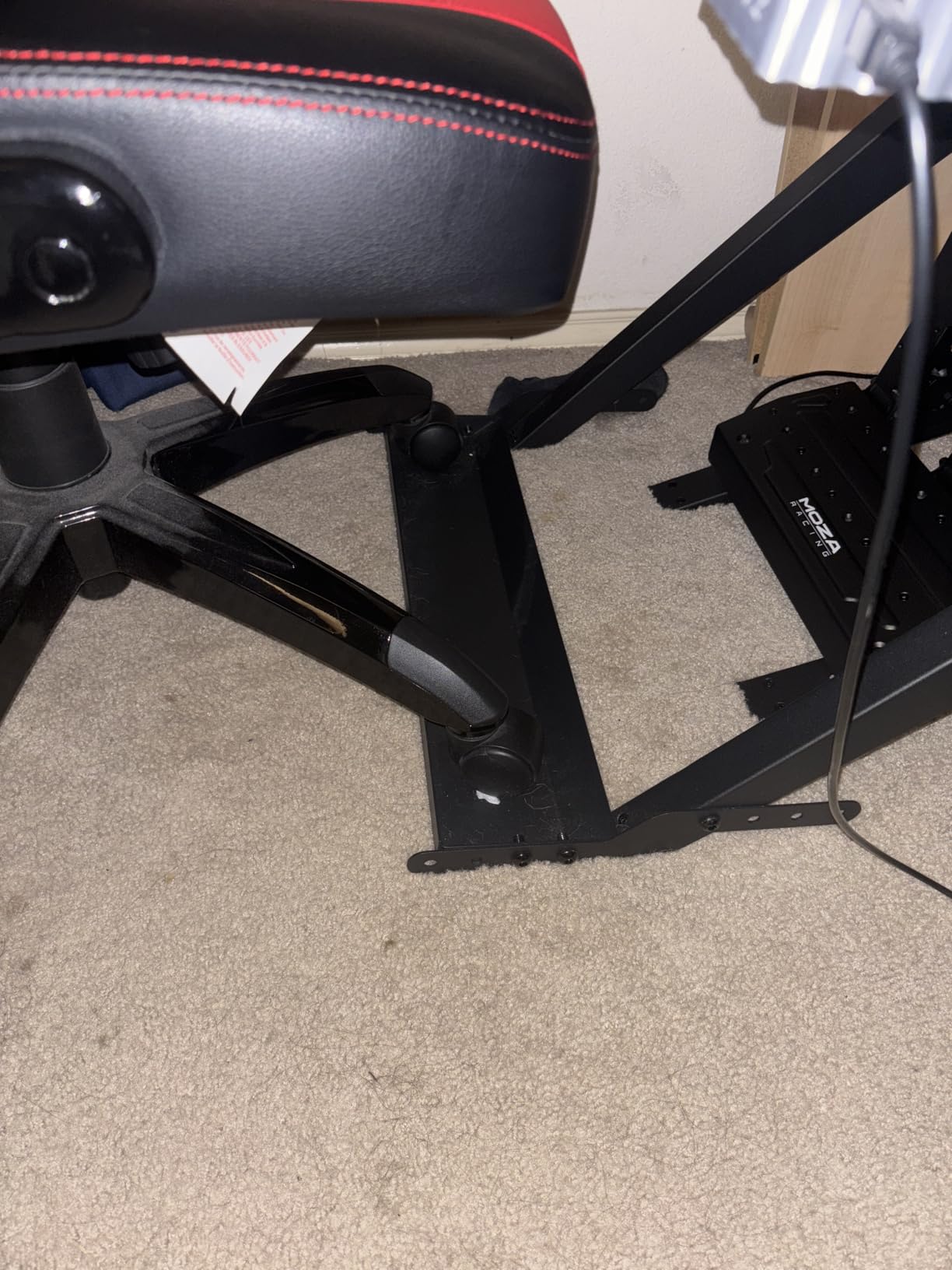 ARES WING Foldable Sim Racing Wheel Stand with Chair Fixing Slot, Formula and GT Racing Simulator Cockpit Compatible with Fanatec, Thrustmaster, Logitech, Moza, Racing Games on PS5, PS4, Xbox and PC customer photo 2